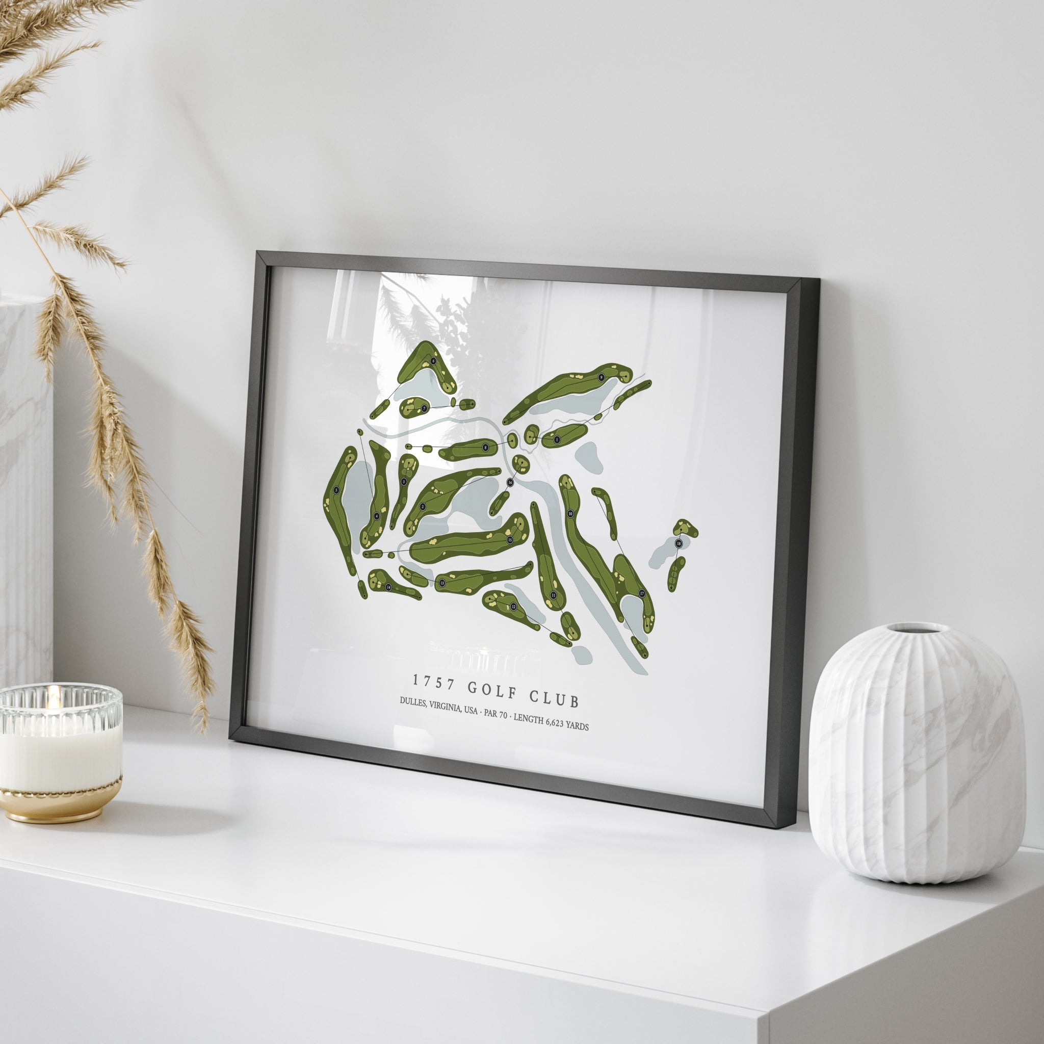 1757 Golf Club | Golf Course Map | On Table