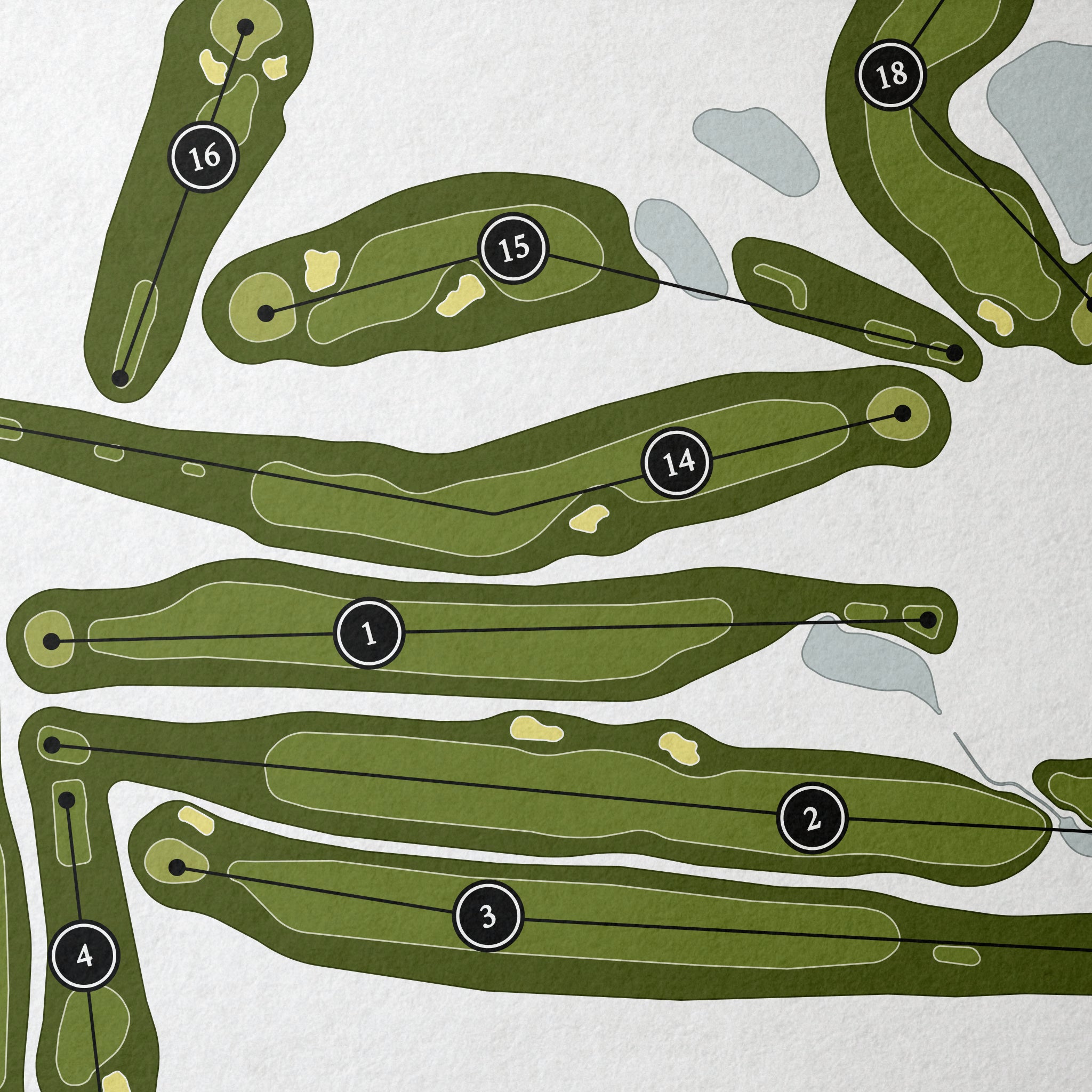 Abenaqui Country Club | Golf Course Print | Close+Up