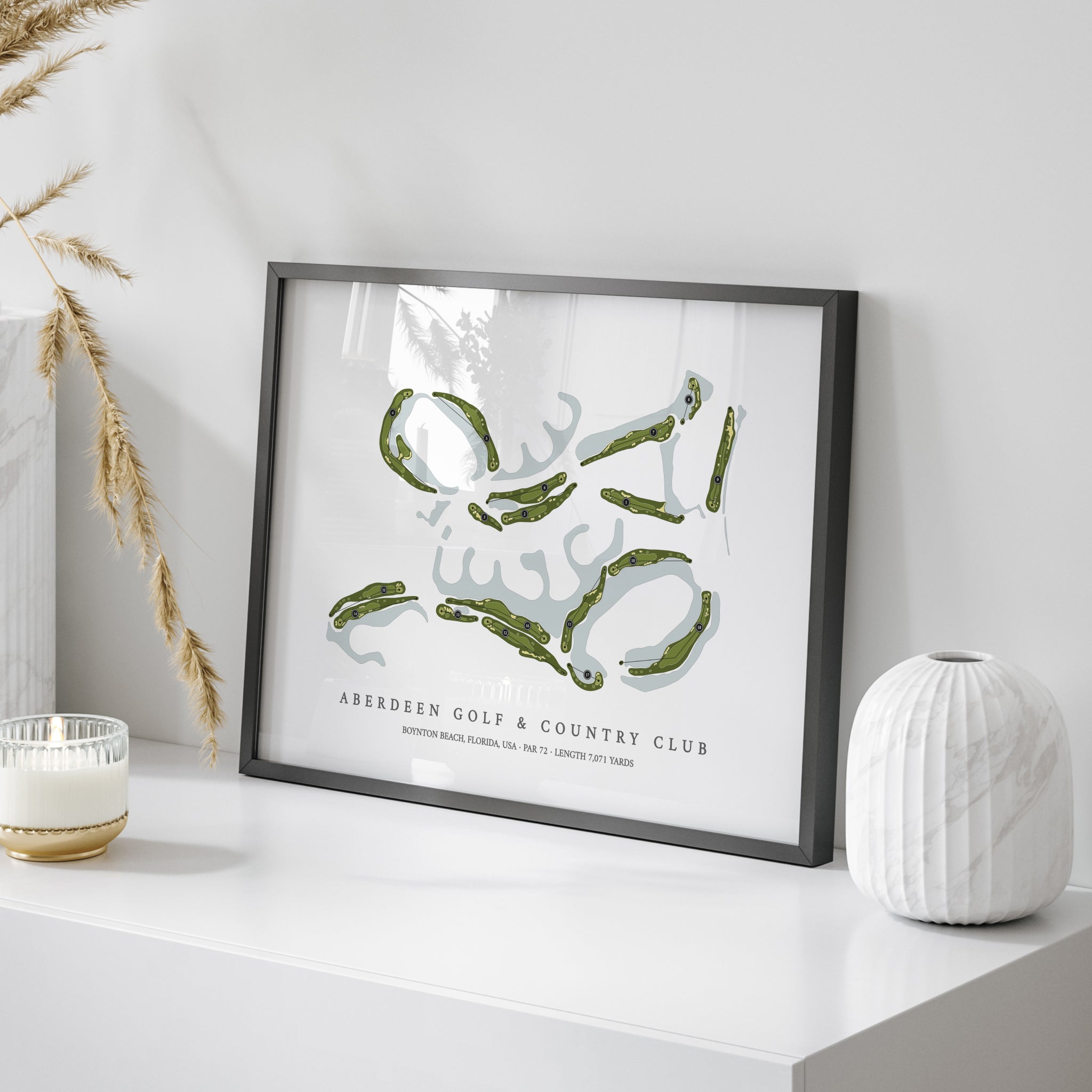 Aberdeen Golf & Country Club | Golf Course Print | On Table