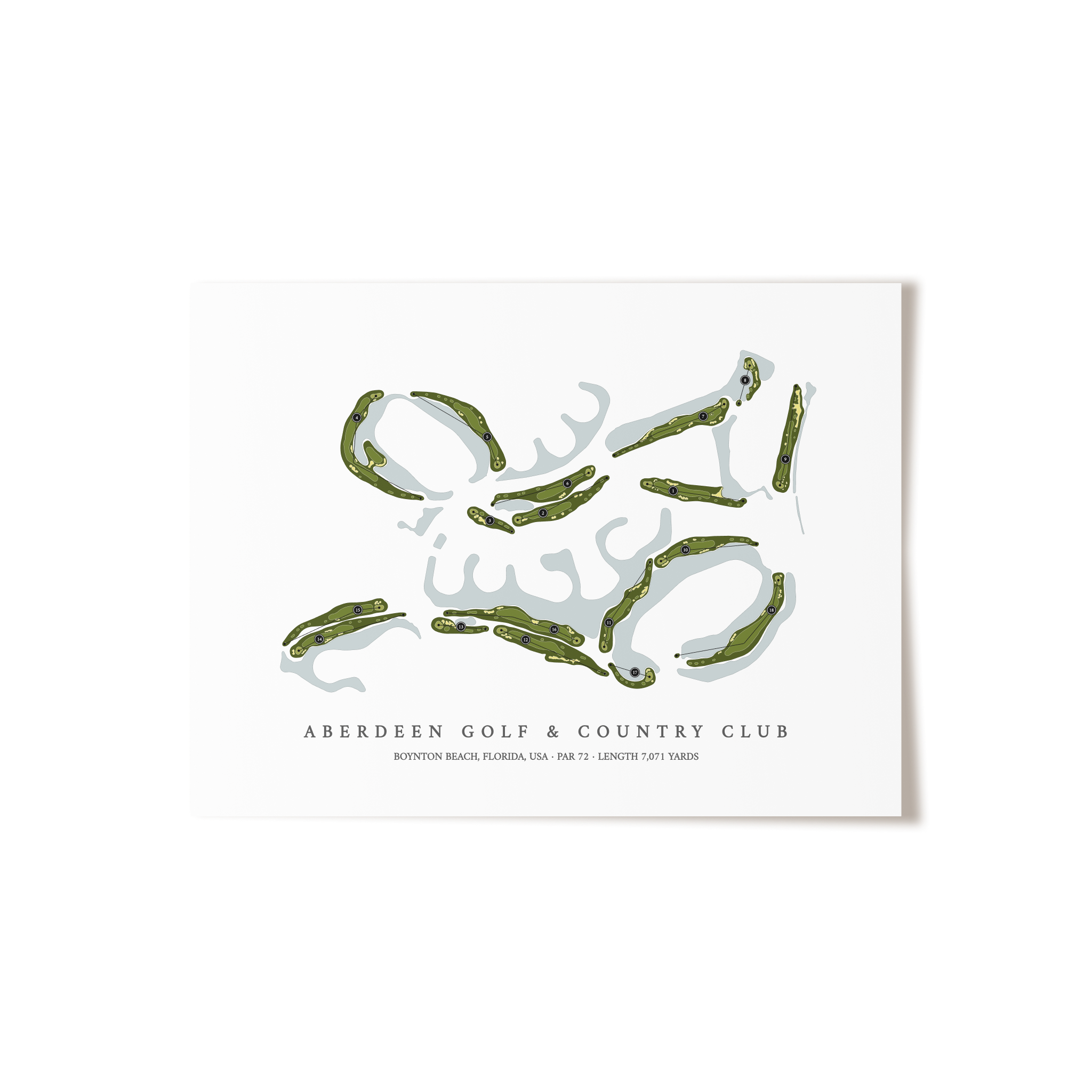 Aberdeen Golf & Country Club | Golf Course Print | Unframed