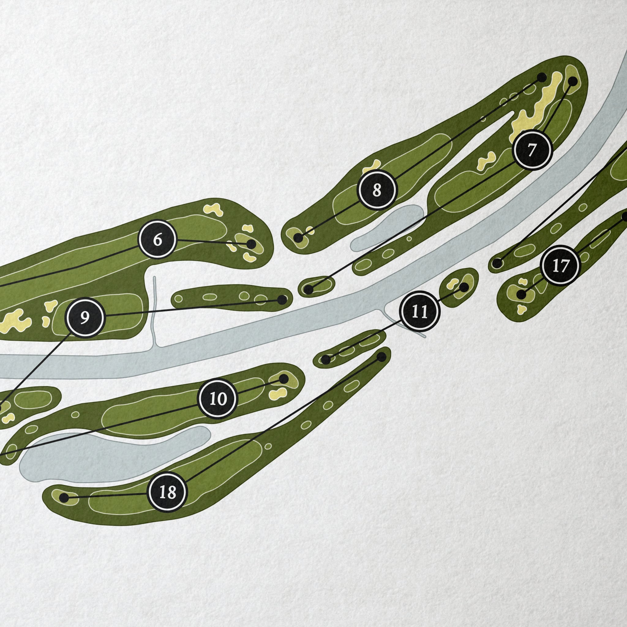 Achasta Golf Club | Golf Course Map | Close Up