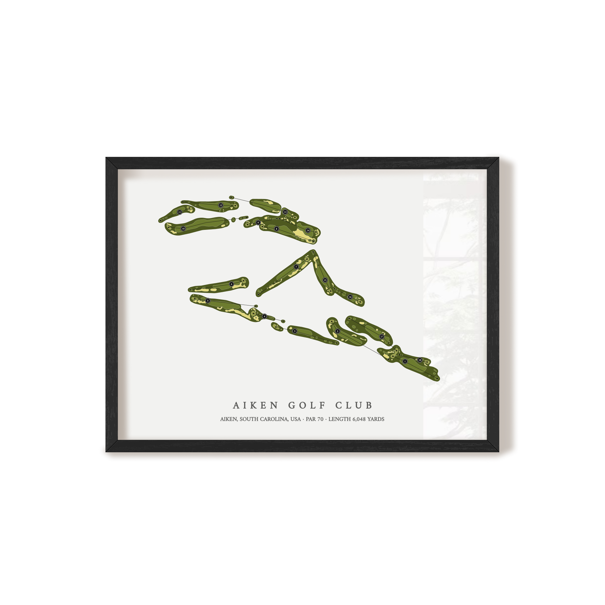 Aiken Golf Club | Golf Course Map | Black+Frame