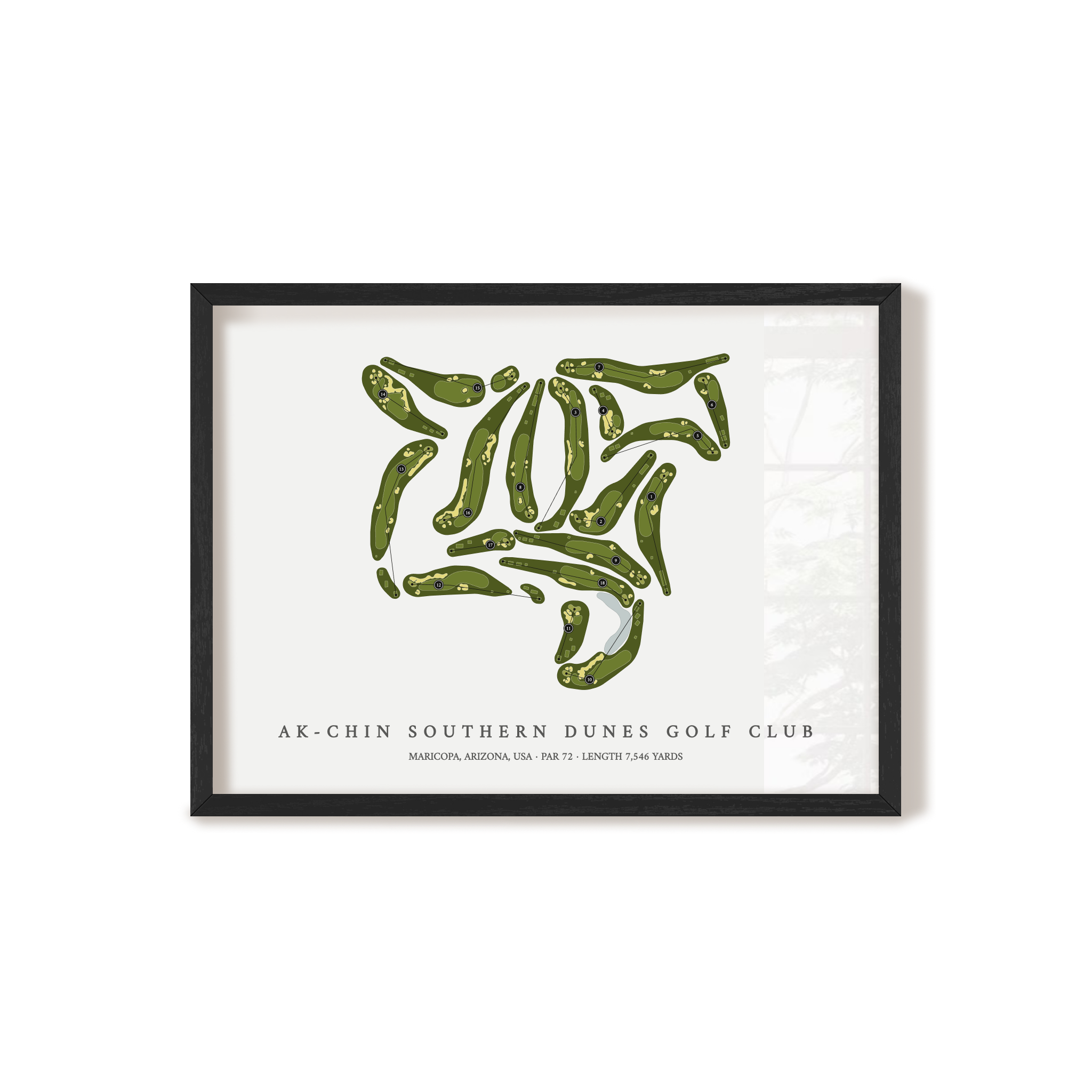Ak-Chin Southern Dunes Golf Club | Golf Course Map | Black+Frame