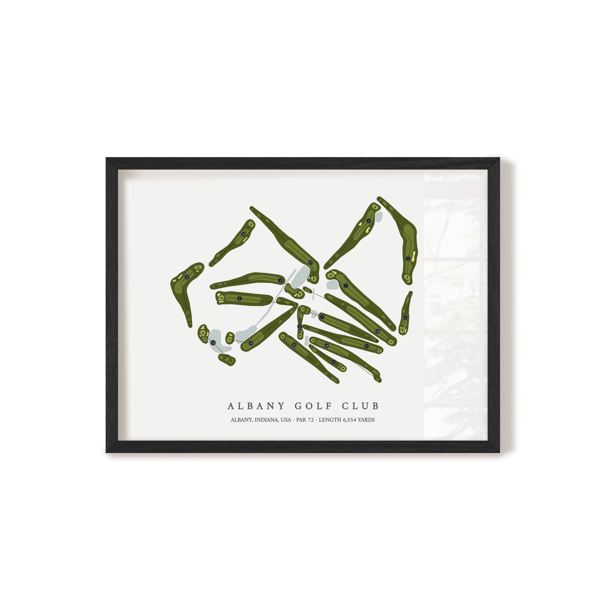 Albany Golf Club | Golf Course Map | Black+Frame