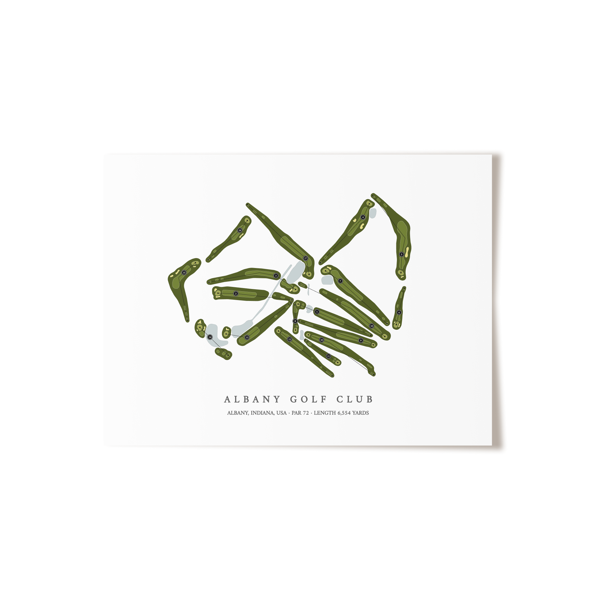 Albany Golf Club | Golf Course Map | Unframed