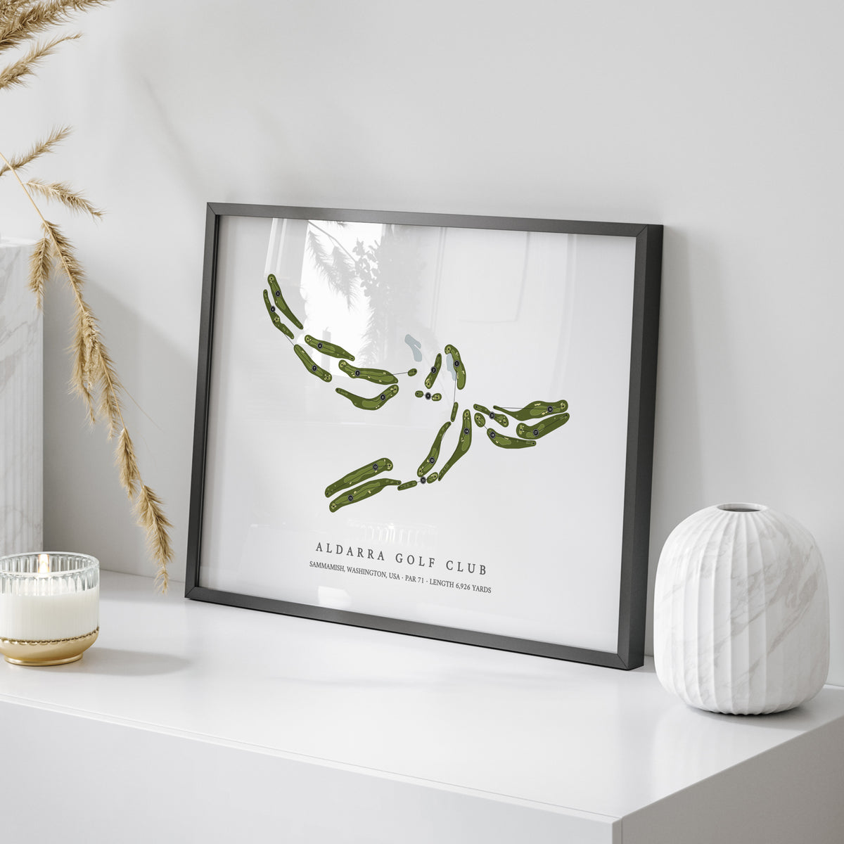 Aldarra Golf Club | Golf Course Print | On Table