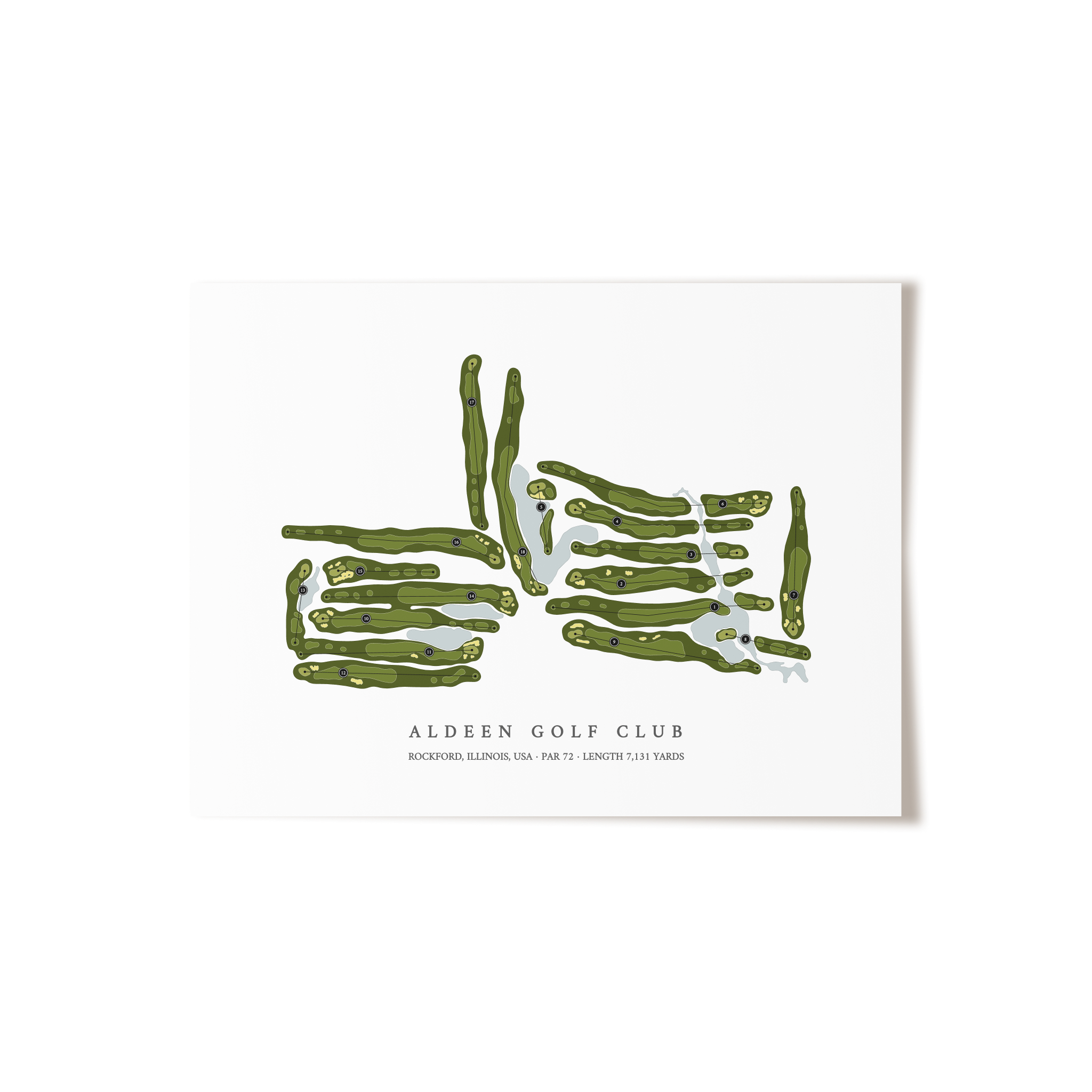 Aldeen Golf Club | Golf Course Map | Unframed