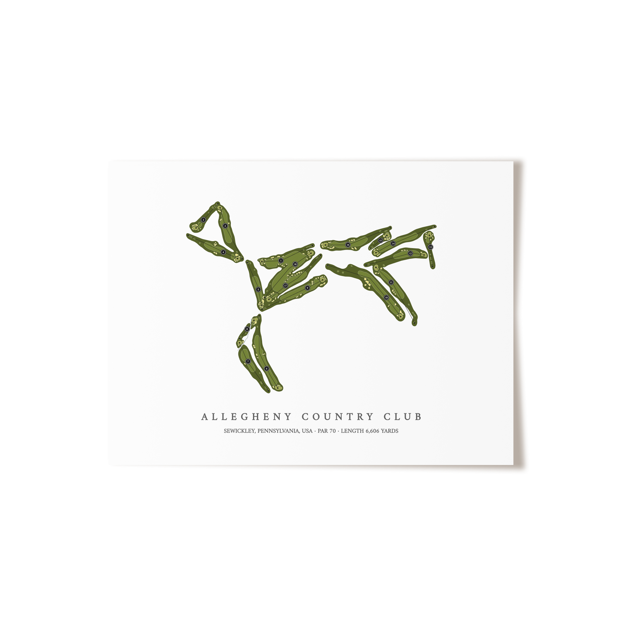 Allegheny Country Club | Golf Course Print | Unframed
