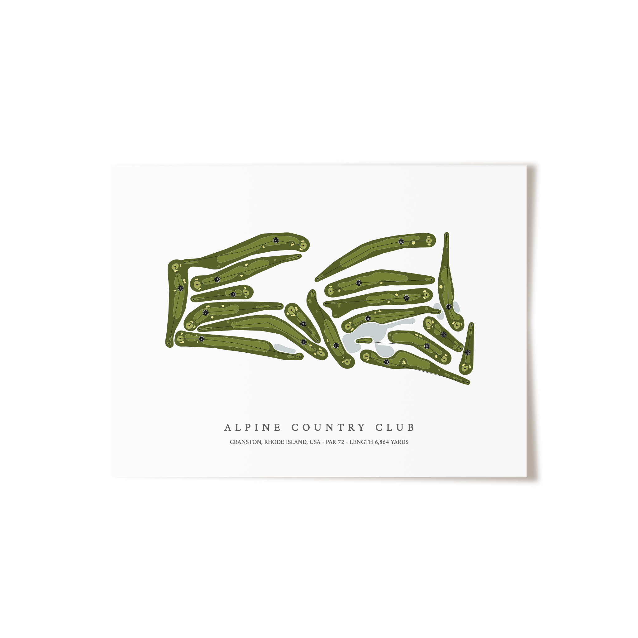 Alpine Country Club | Golf Course Print | Unframed