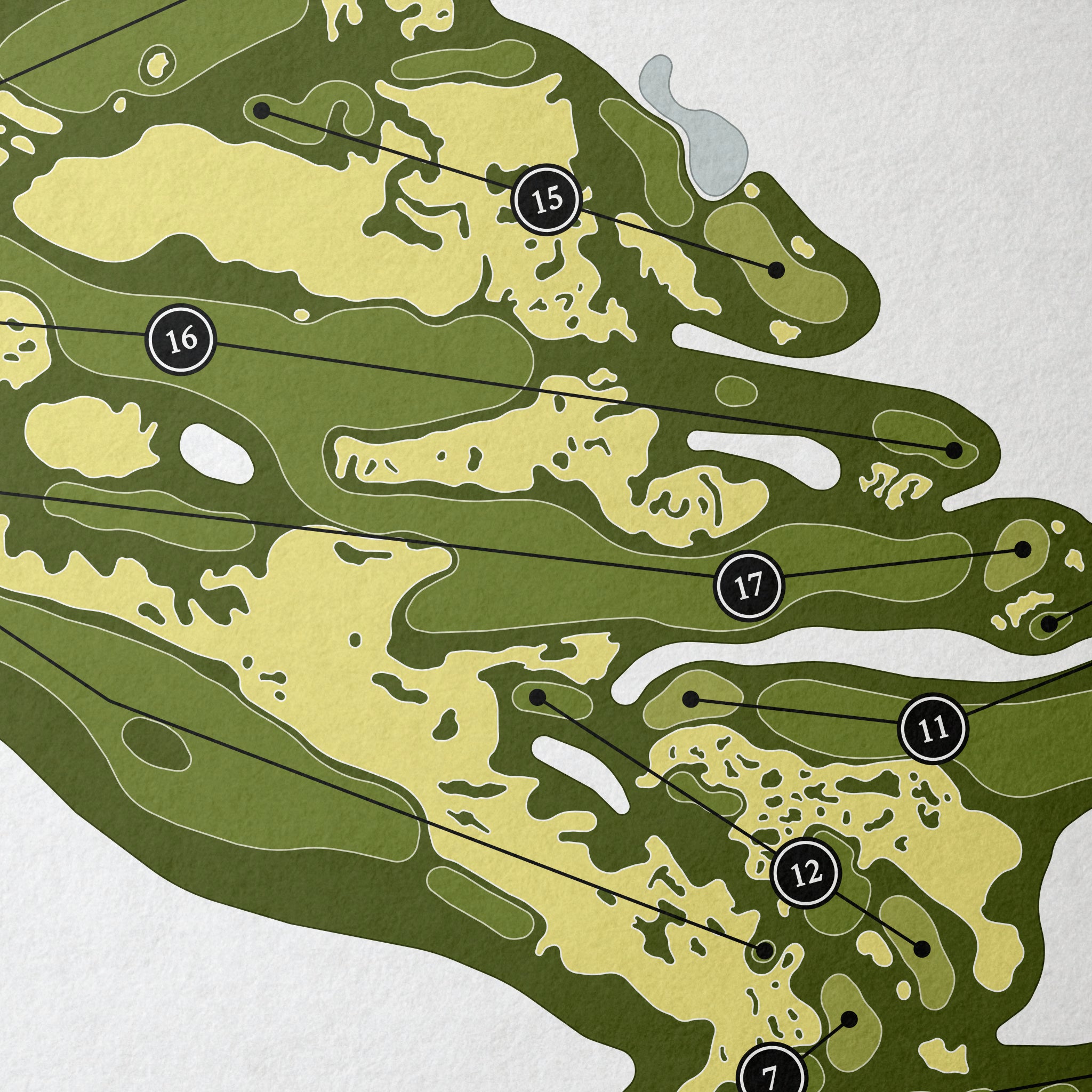 American Dunes Golf Club | Golf Course Map | Close Up