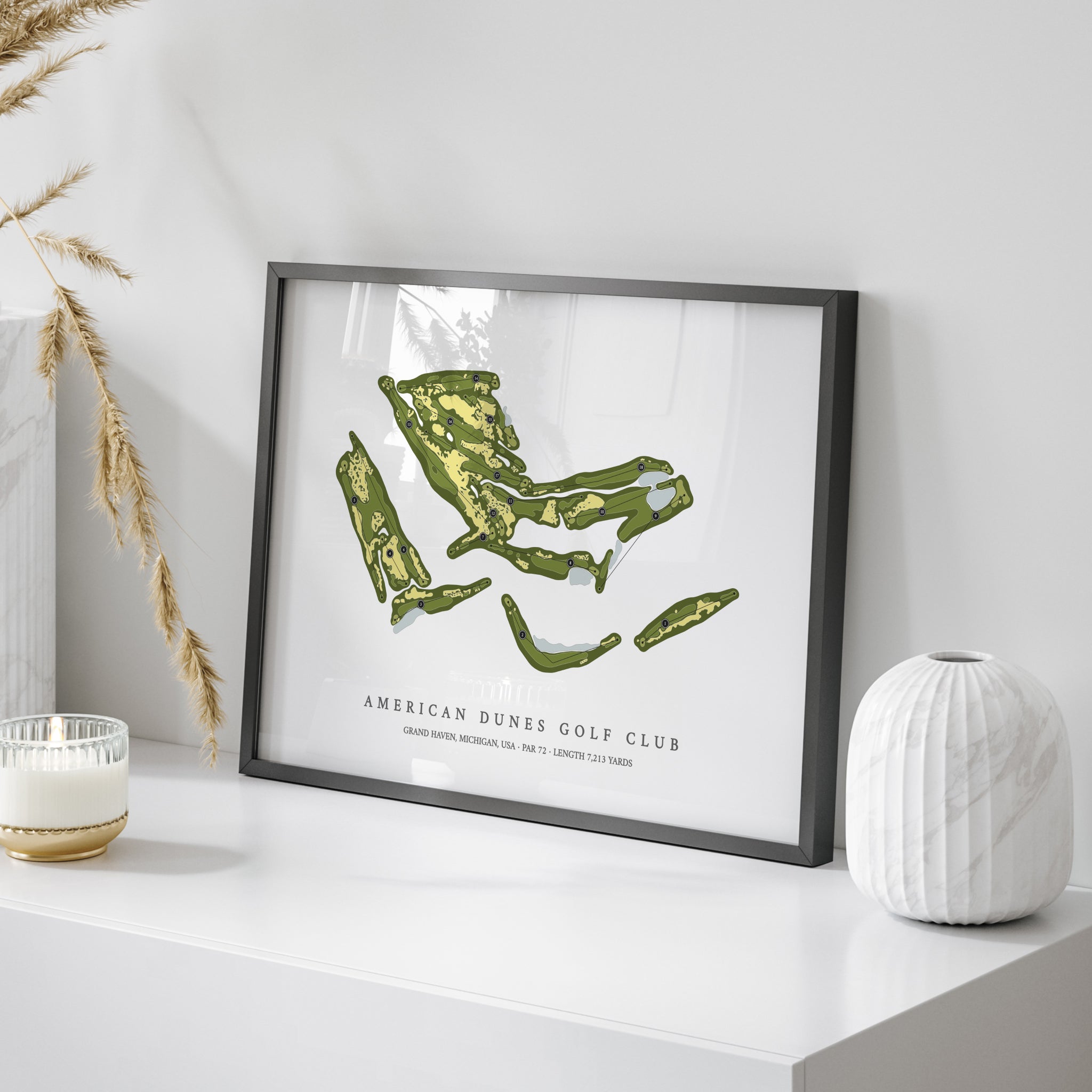 American Dunes Golf Club | Golf Course Map | On Table