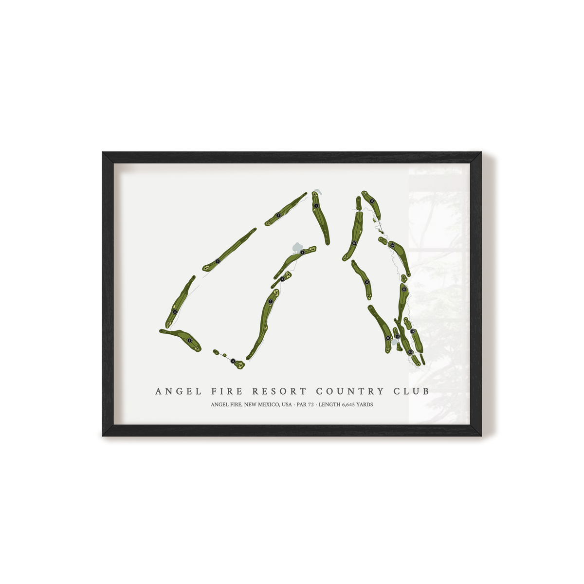 Angel Fire Resort Country Club | Golf Course Map | Black Frame