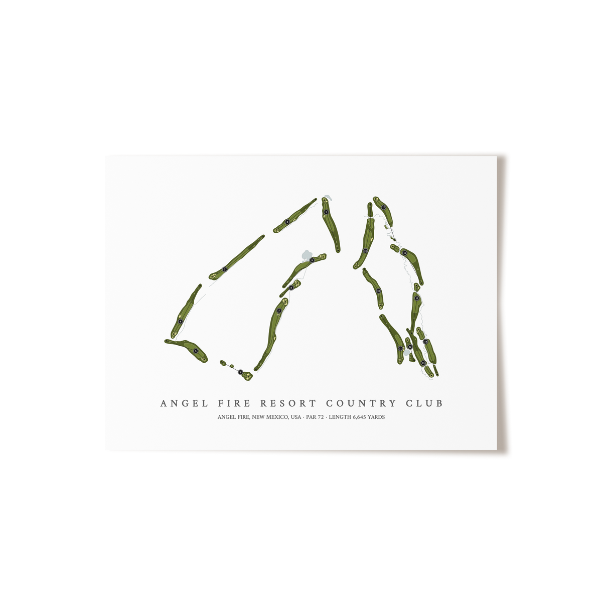 Angel Fire Resort Country Club | Golf Course Map | Unframed