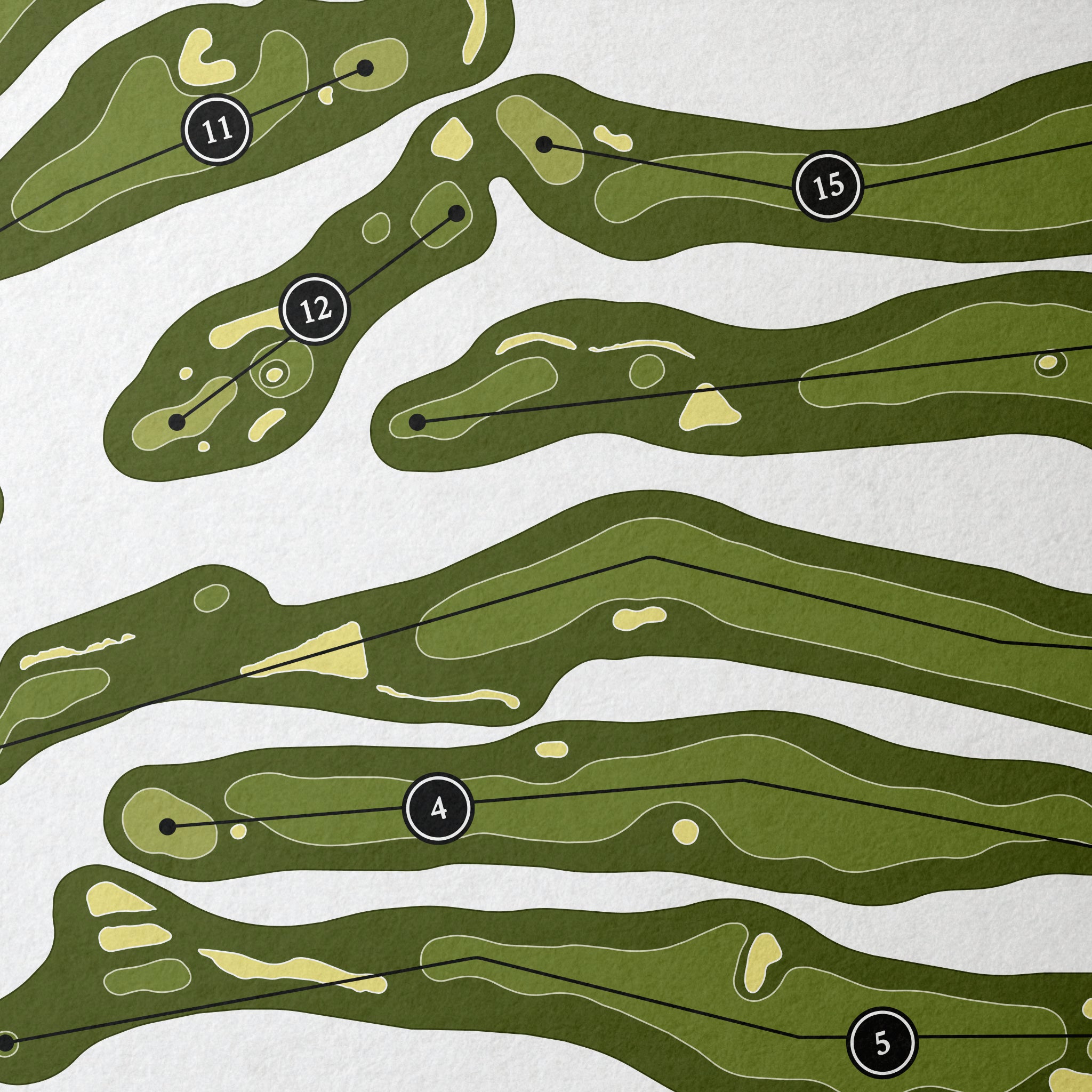 Angeles National Golf Club | Golf Course Print | Close+Up
