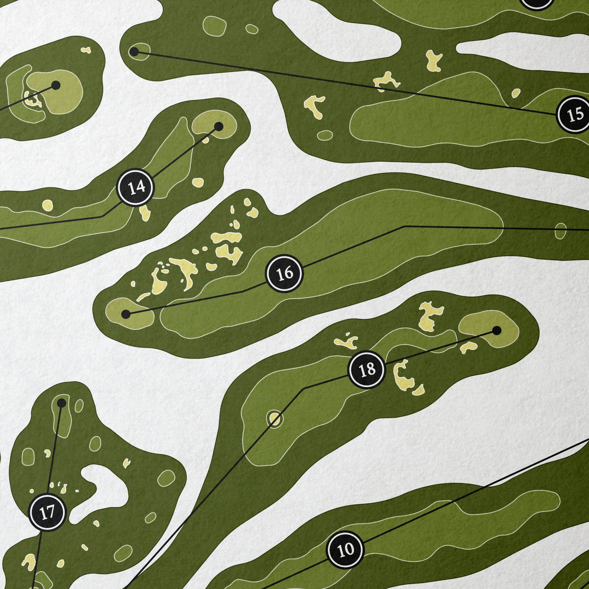Arcadia Bluffs Golf Course - The Buffs | Golf Course Print | Close Up
