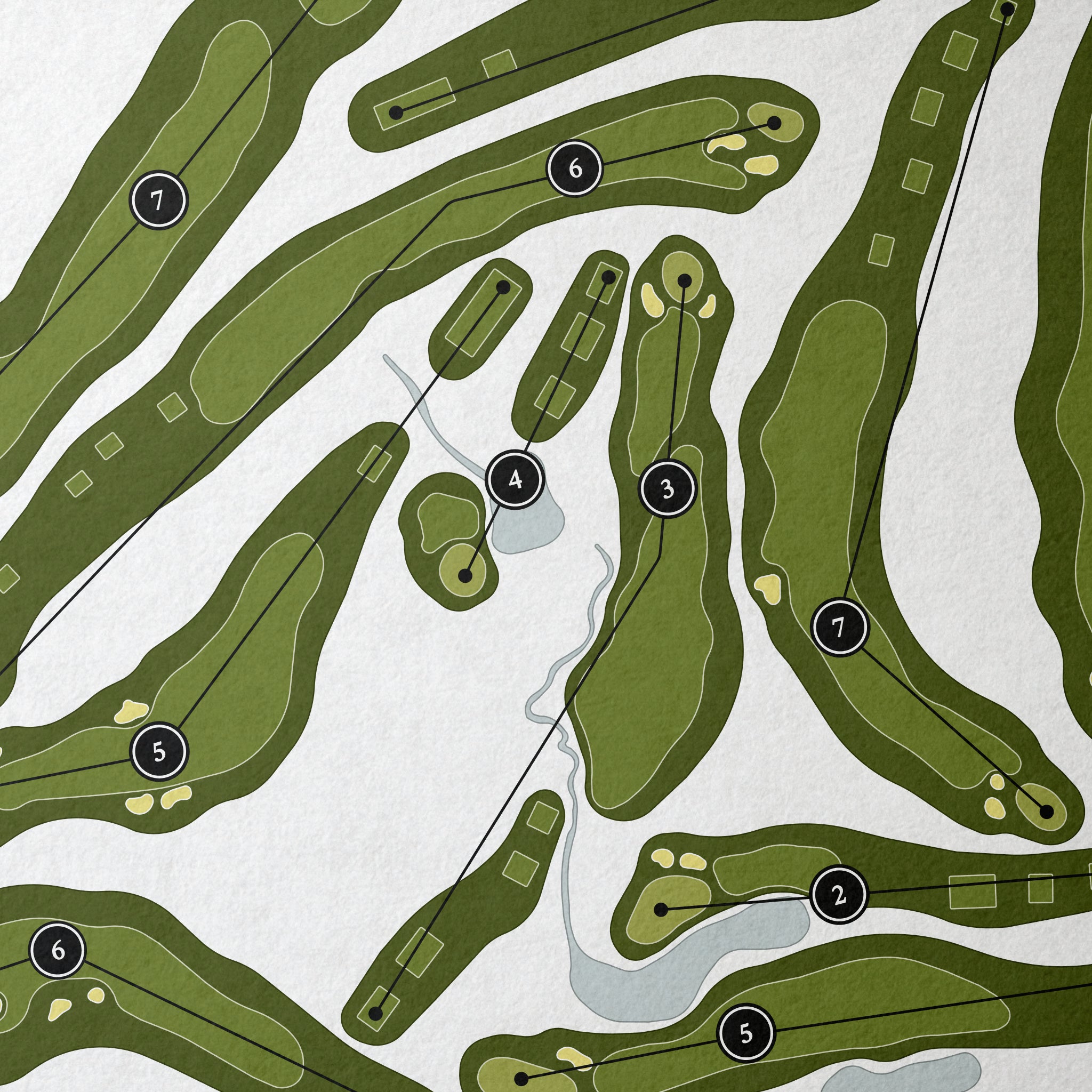 Army Navy Country Club | Golf Course Print | Close+Up
