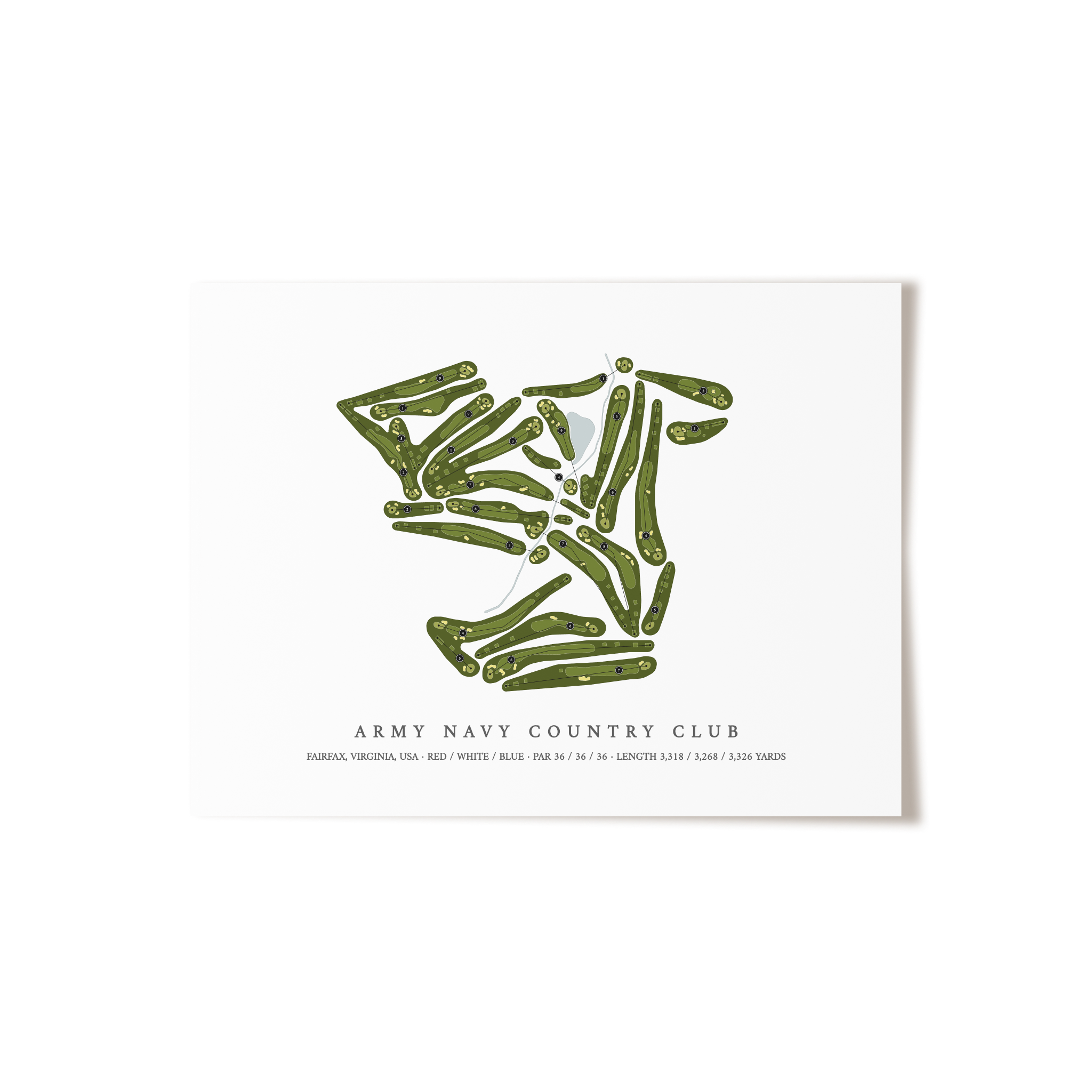 Army Navy Country Club | Golf Course Print | Unframed