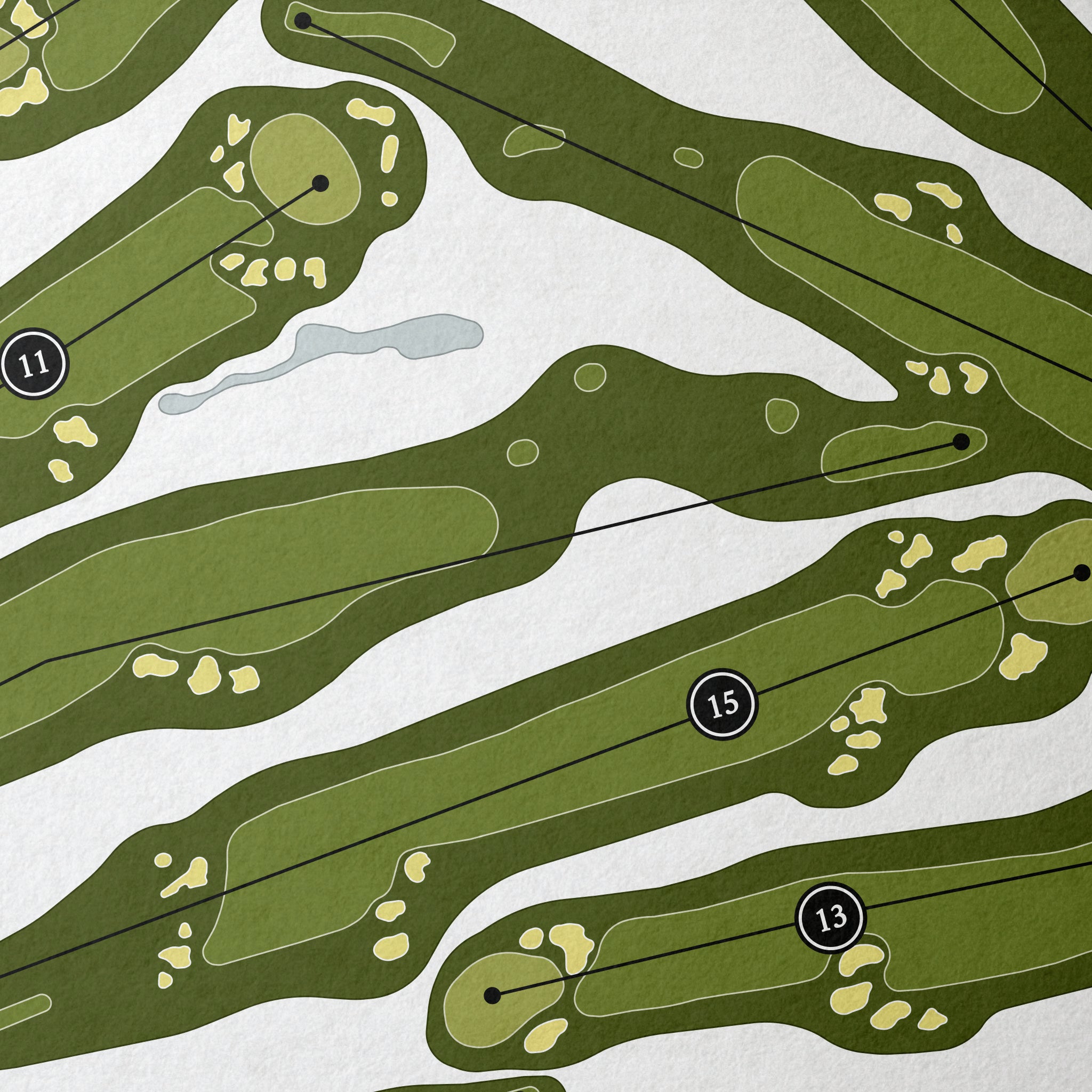 Aronimink Golf Club | Golf Course Print | Close+Up