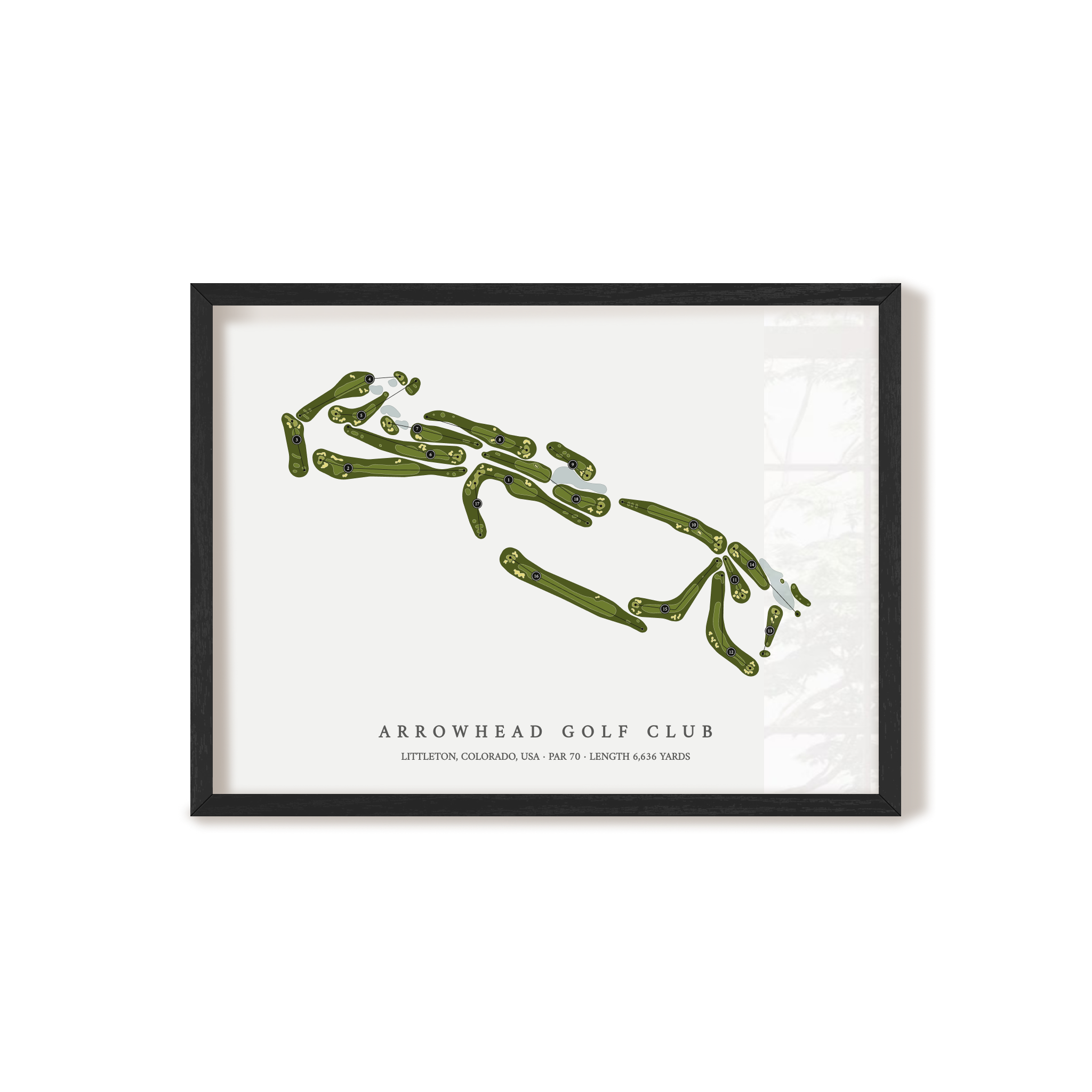 Arrowhead Golf Club | Golf Course Map | Black+Frame