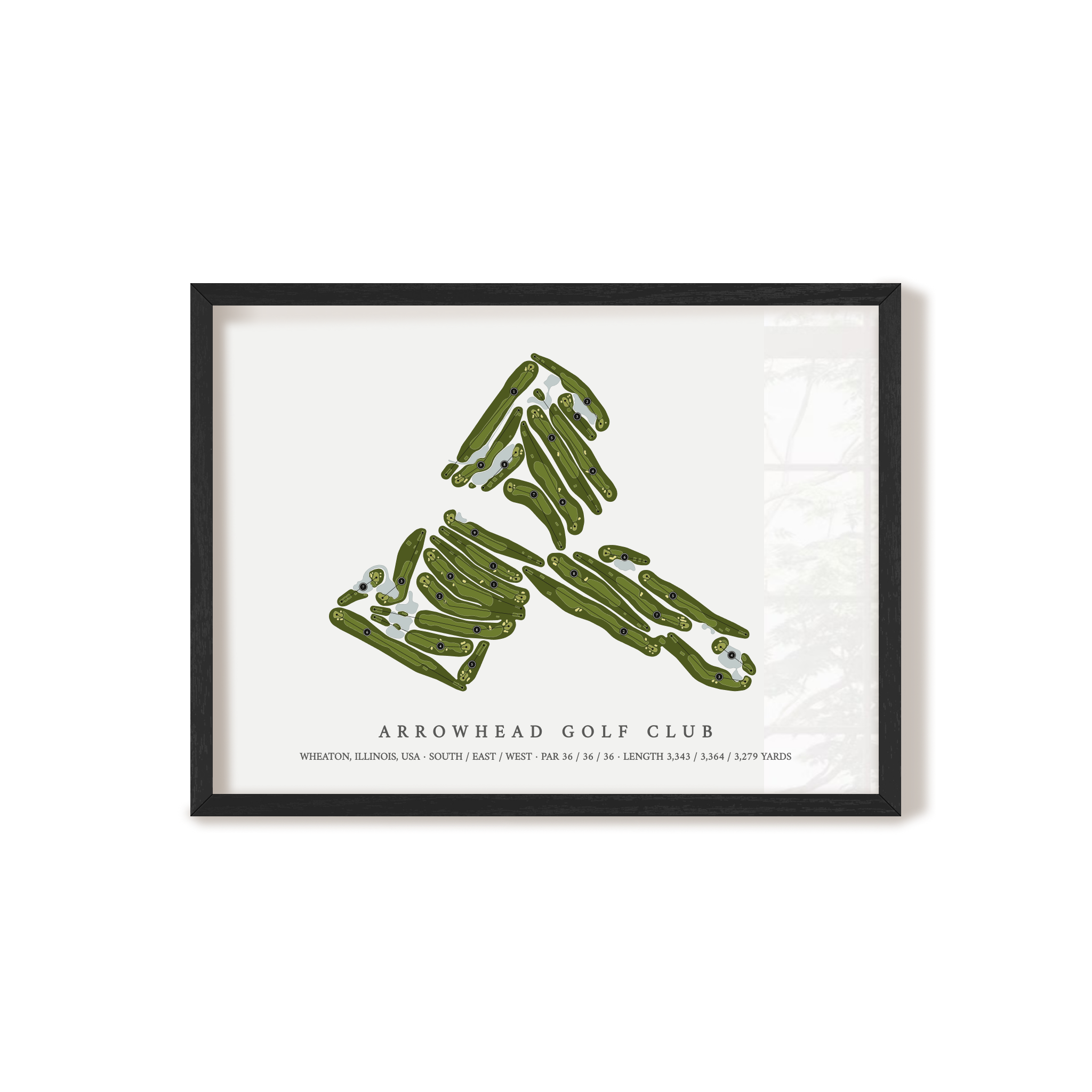 Arrowhead Golf Club | Golf Course Print | Black Frame