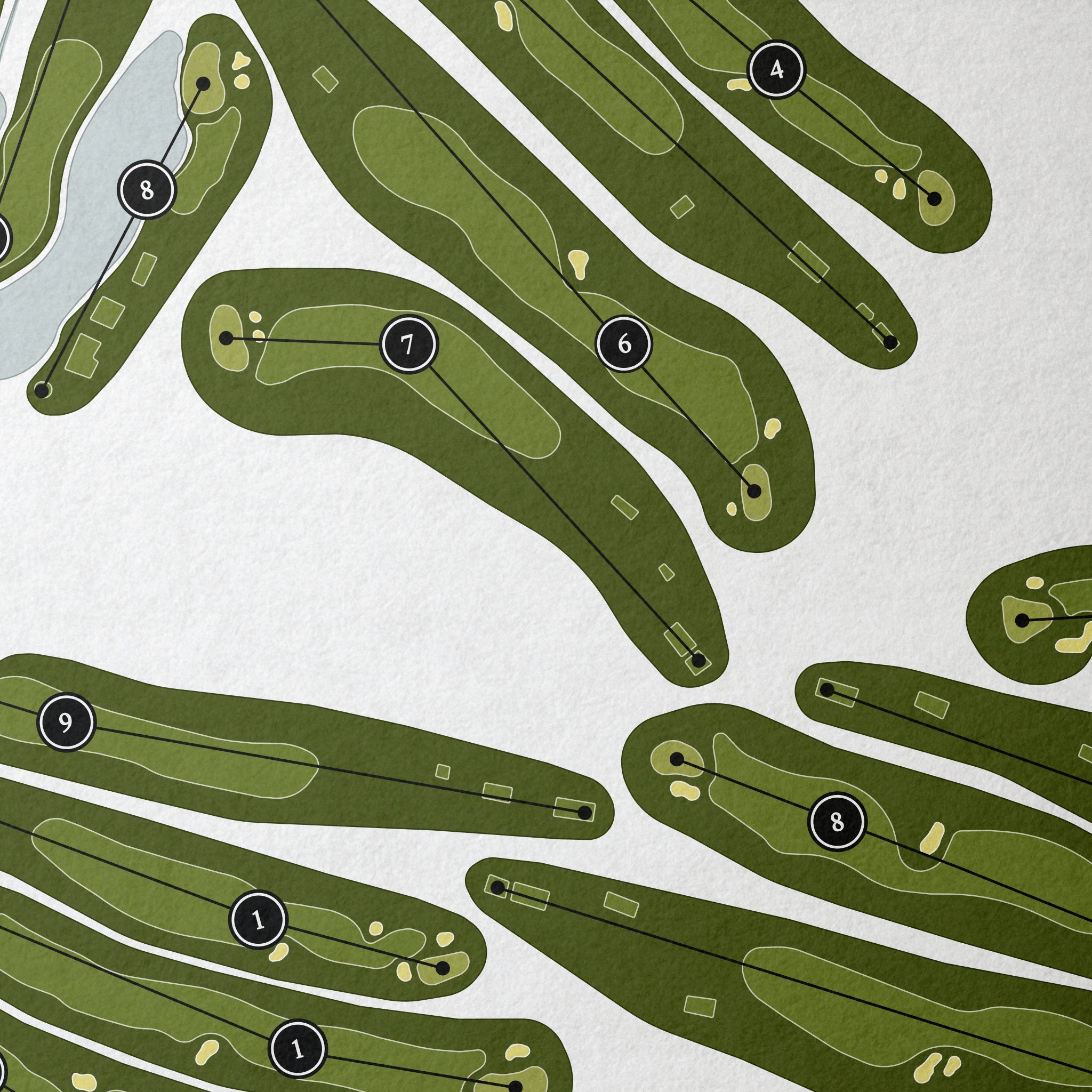 Arrowhead Golf Club | Golf Course Print | Close Up