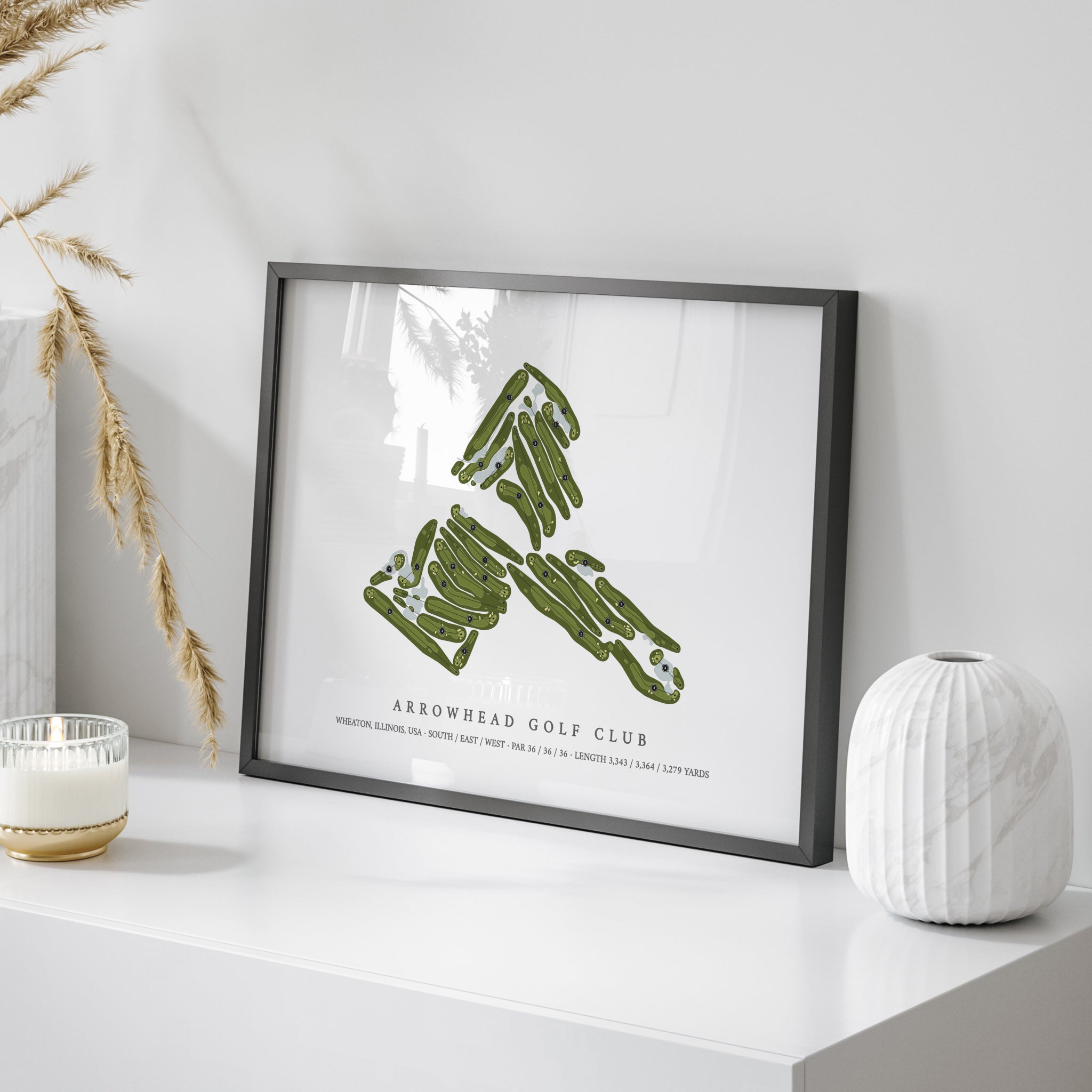 Arrowhead Golf Club | Golf Course Print | On Table