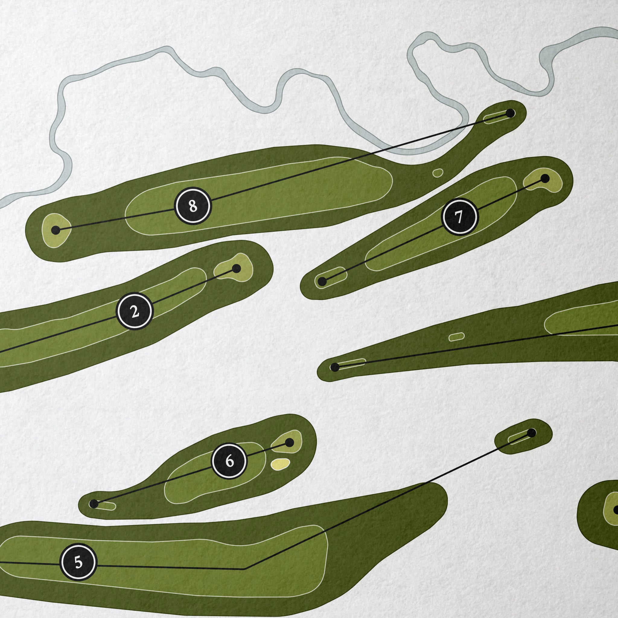 Arrowhead Meadows Golf Course | Golf Course Map | Close Up