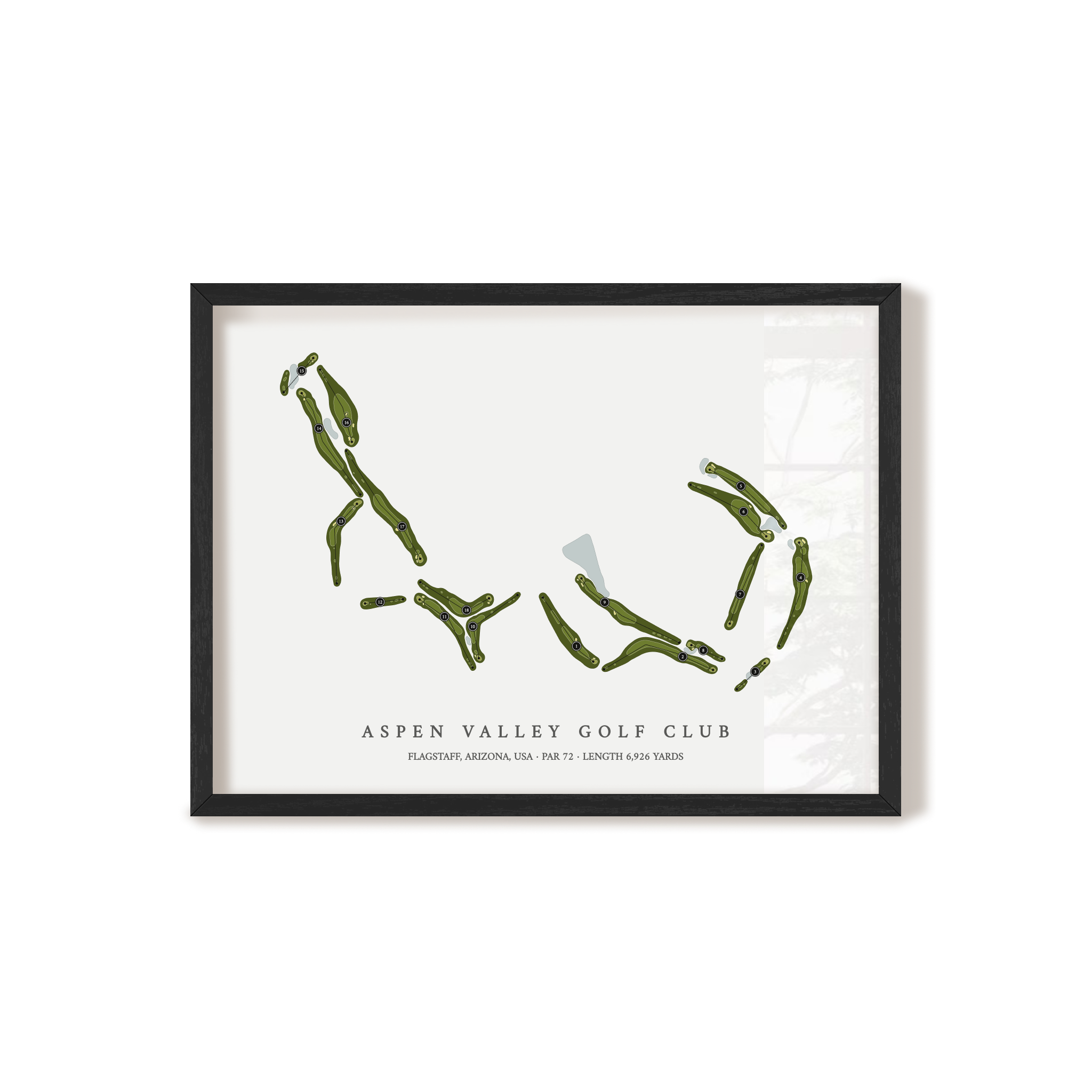 Aspen Valley Golf Club | Golf Course Print | Black+Frame