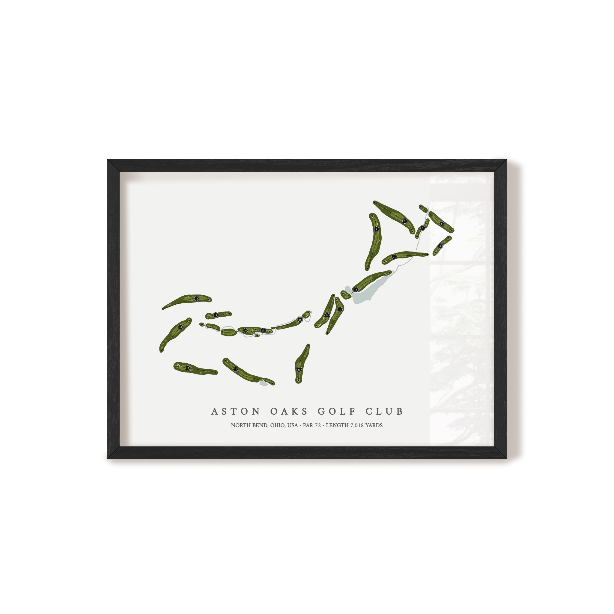 Aston Oaks Golf Club | Golf Course Print | Black Frame