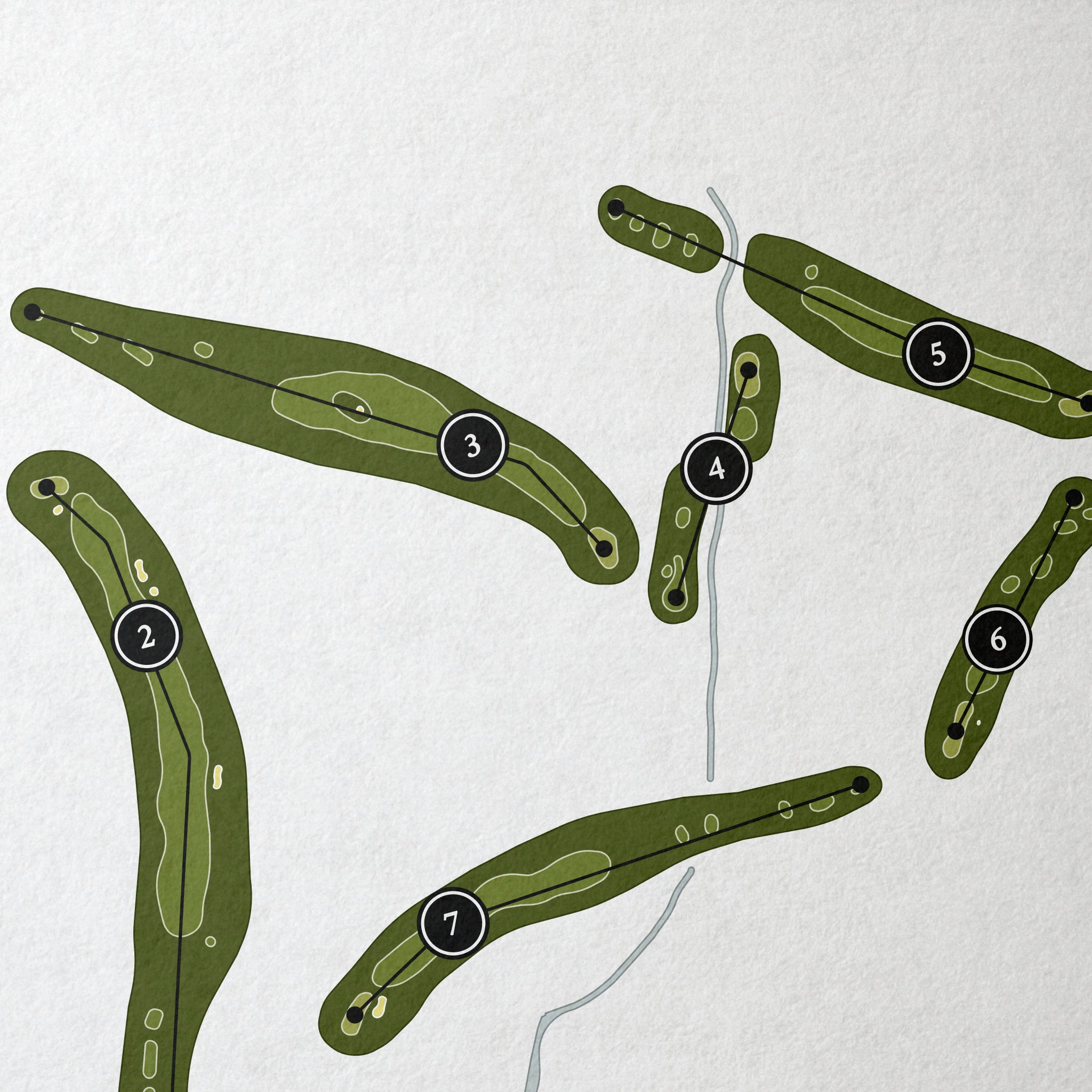 Aston Oaks Golf Club | Golf Course Print | Close Up