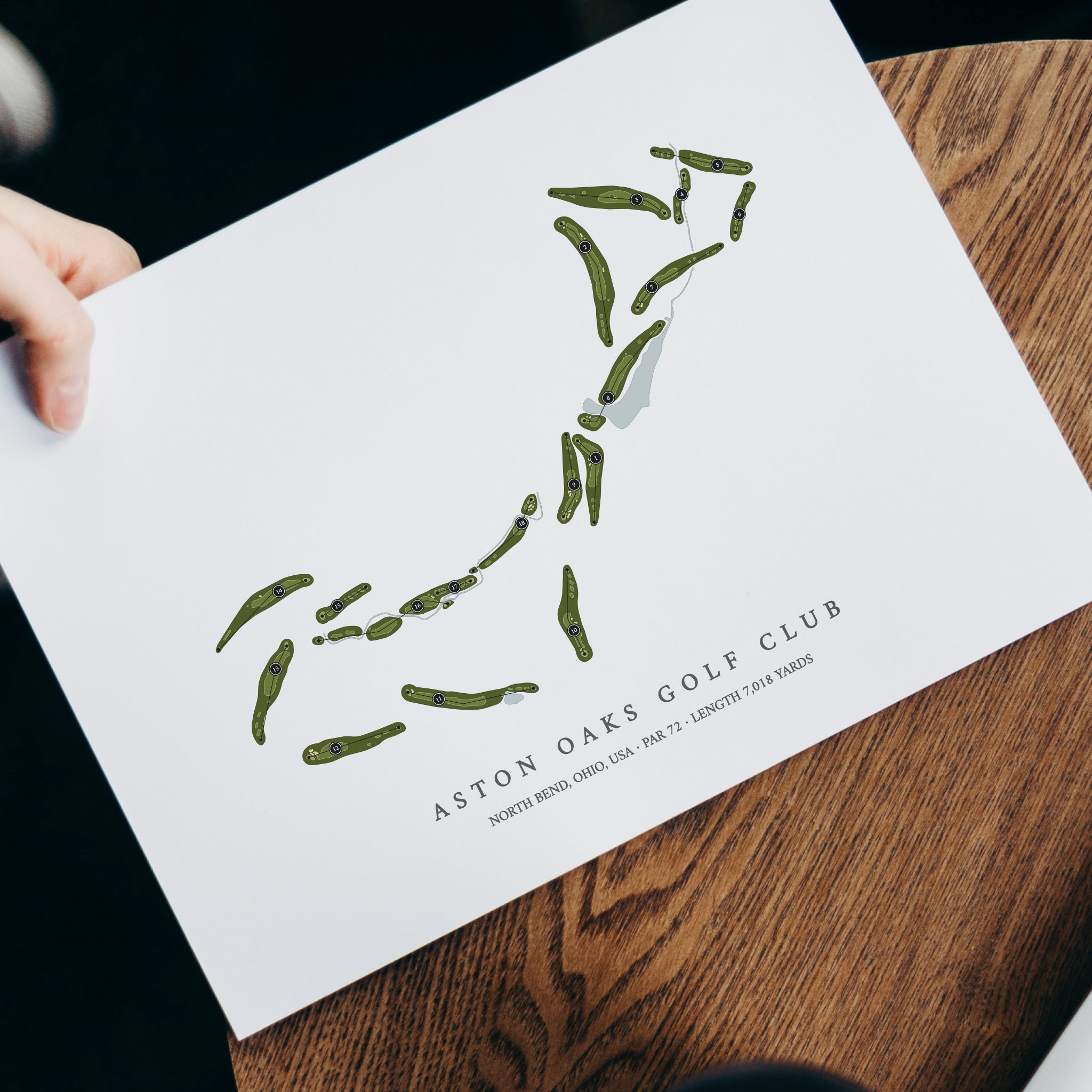 Aston Oaks Golf Club | Golf Course Map | With Laptop