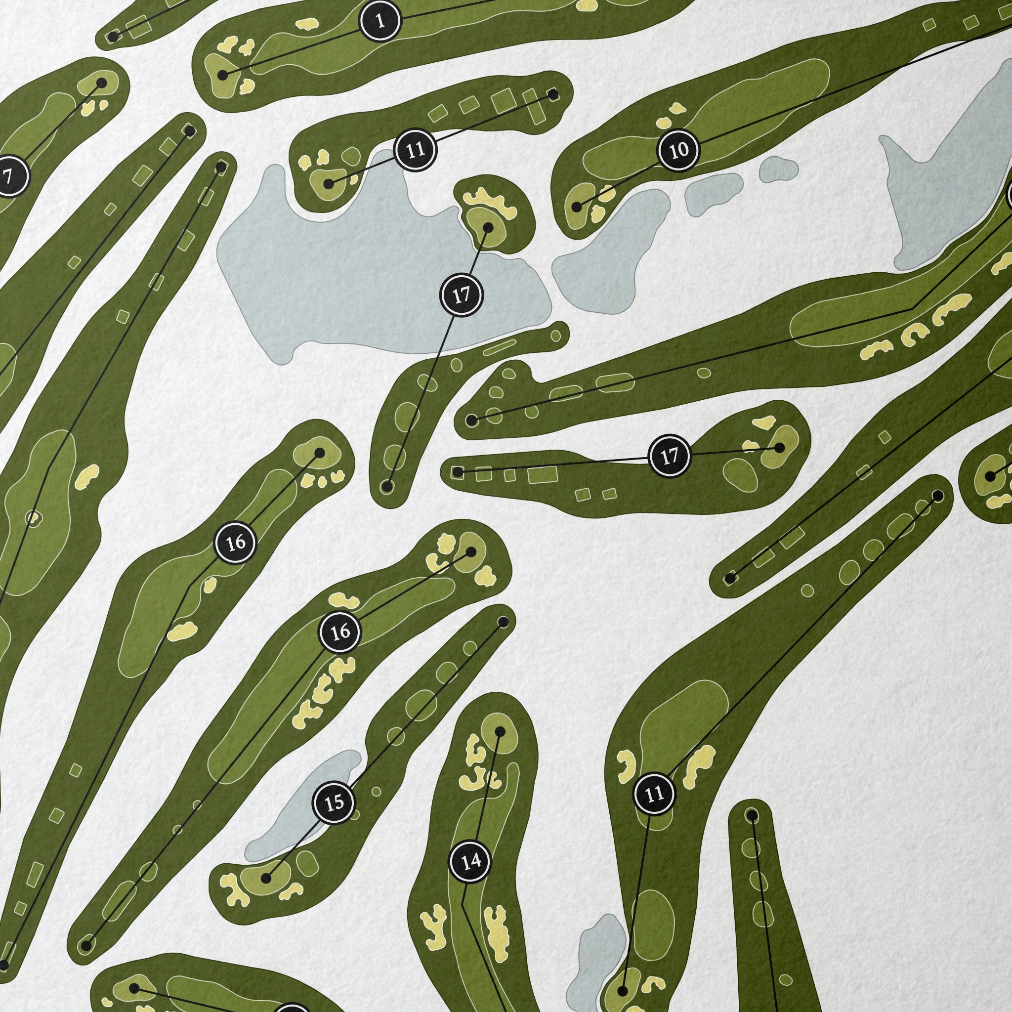 Atlanta Athletic Club | Golf Course Map | Close Up