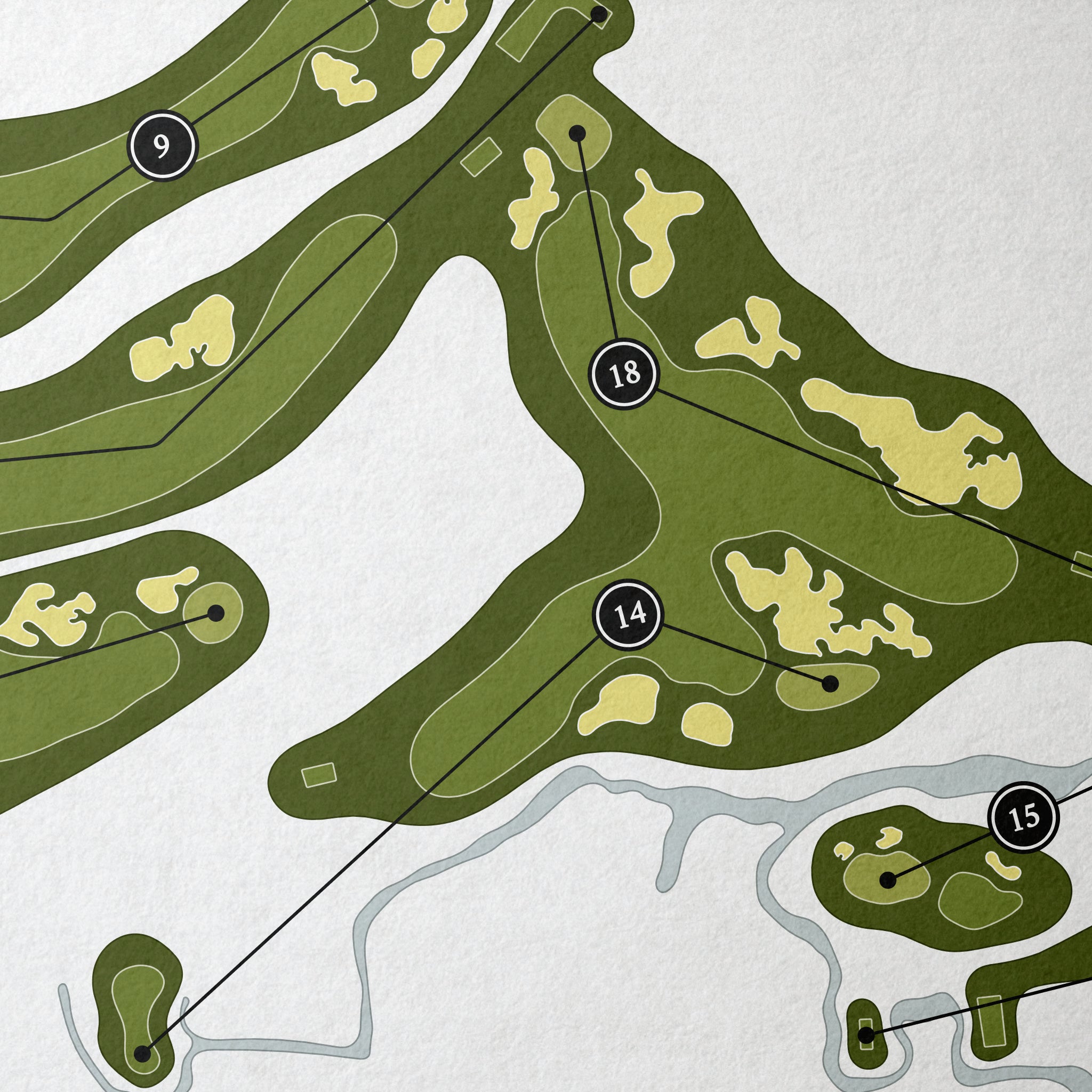 Atlantic City Country Club | Golf Course Map | Close Up