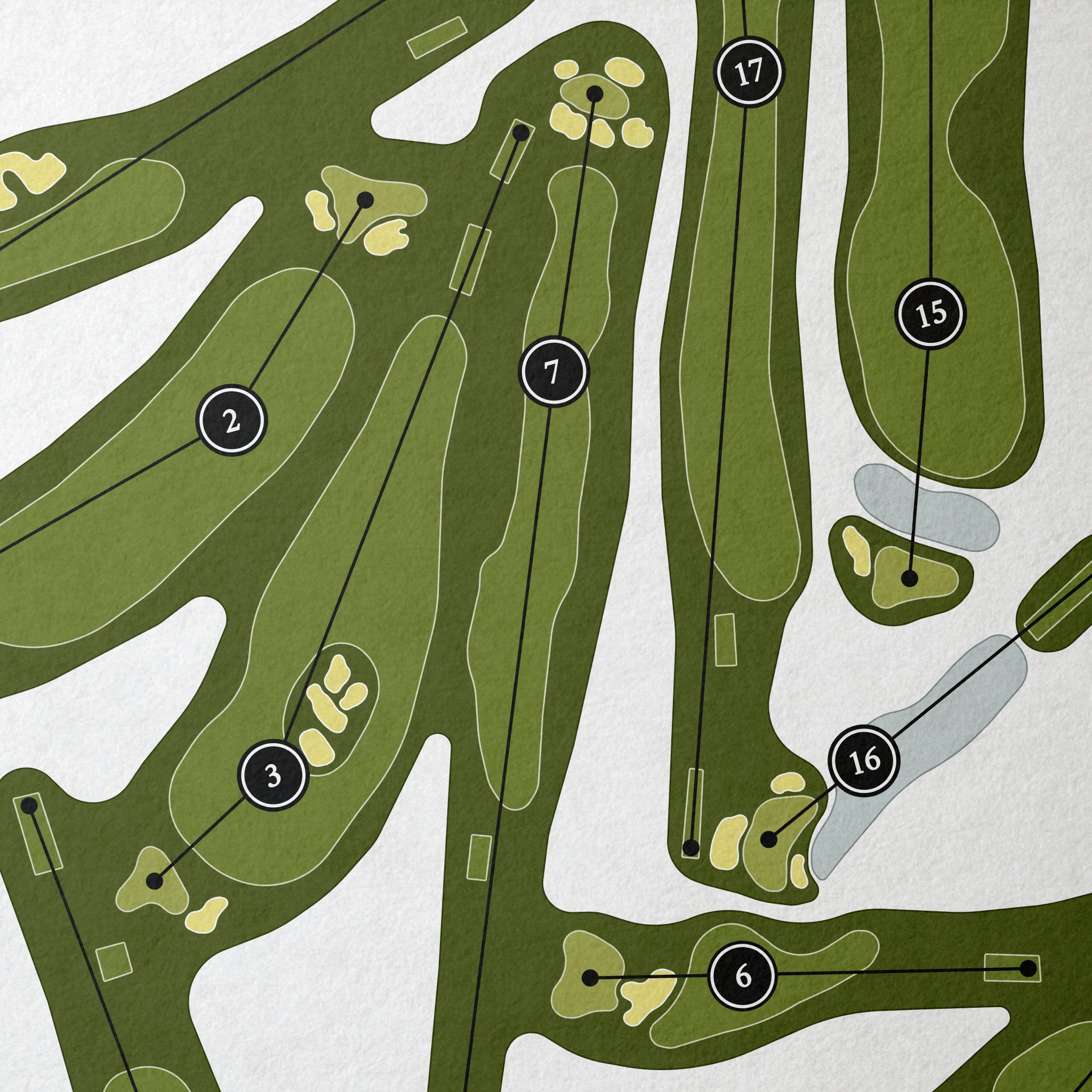 Augusta National Golf Club | Golf Course Print | Close+Up