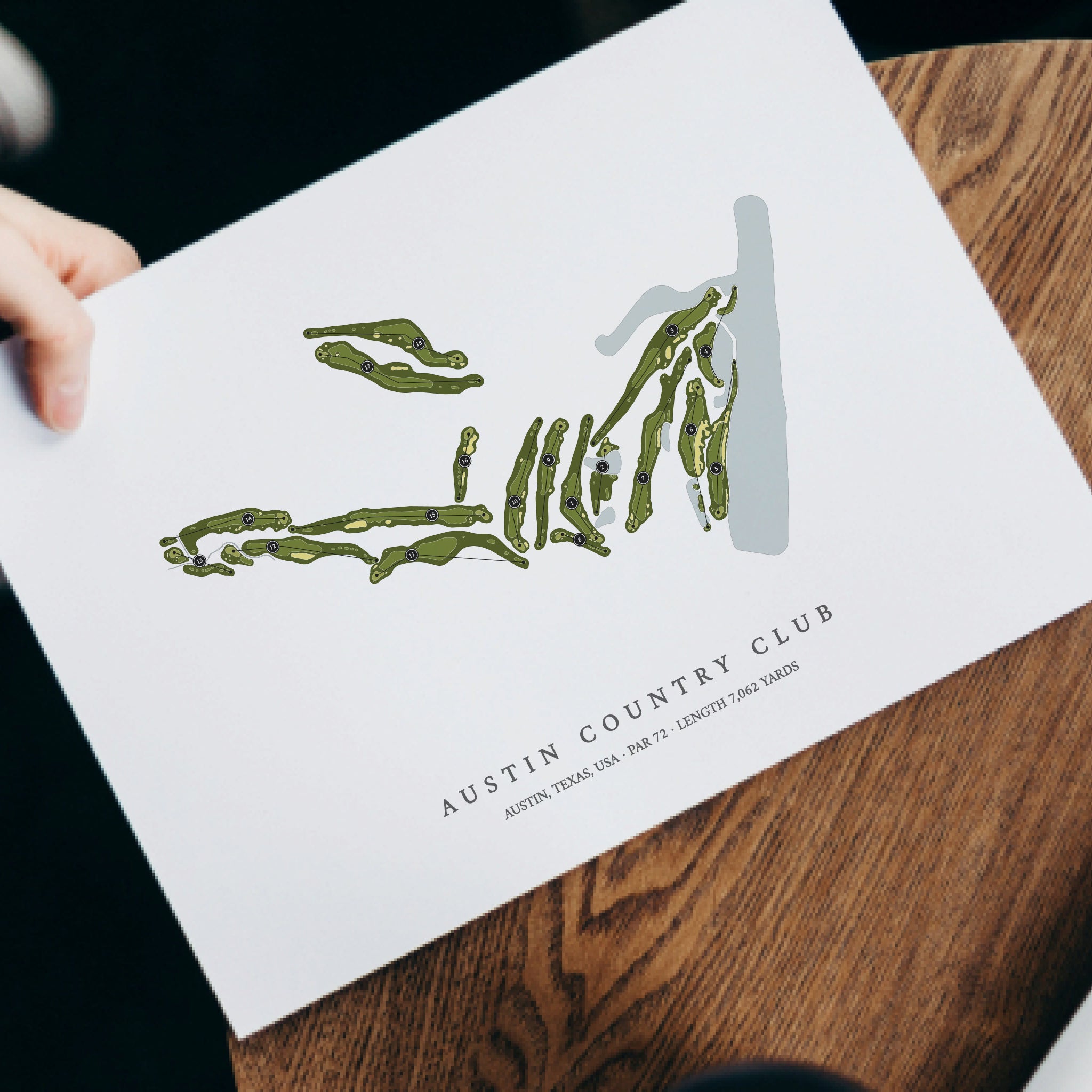 Austin Country Club | Golf Course Print | With Laptop