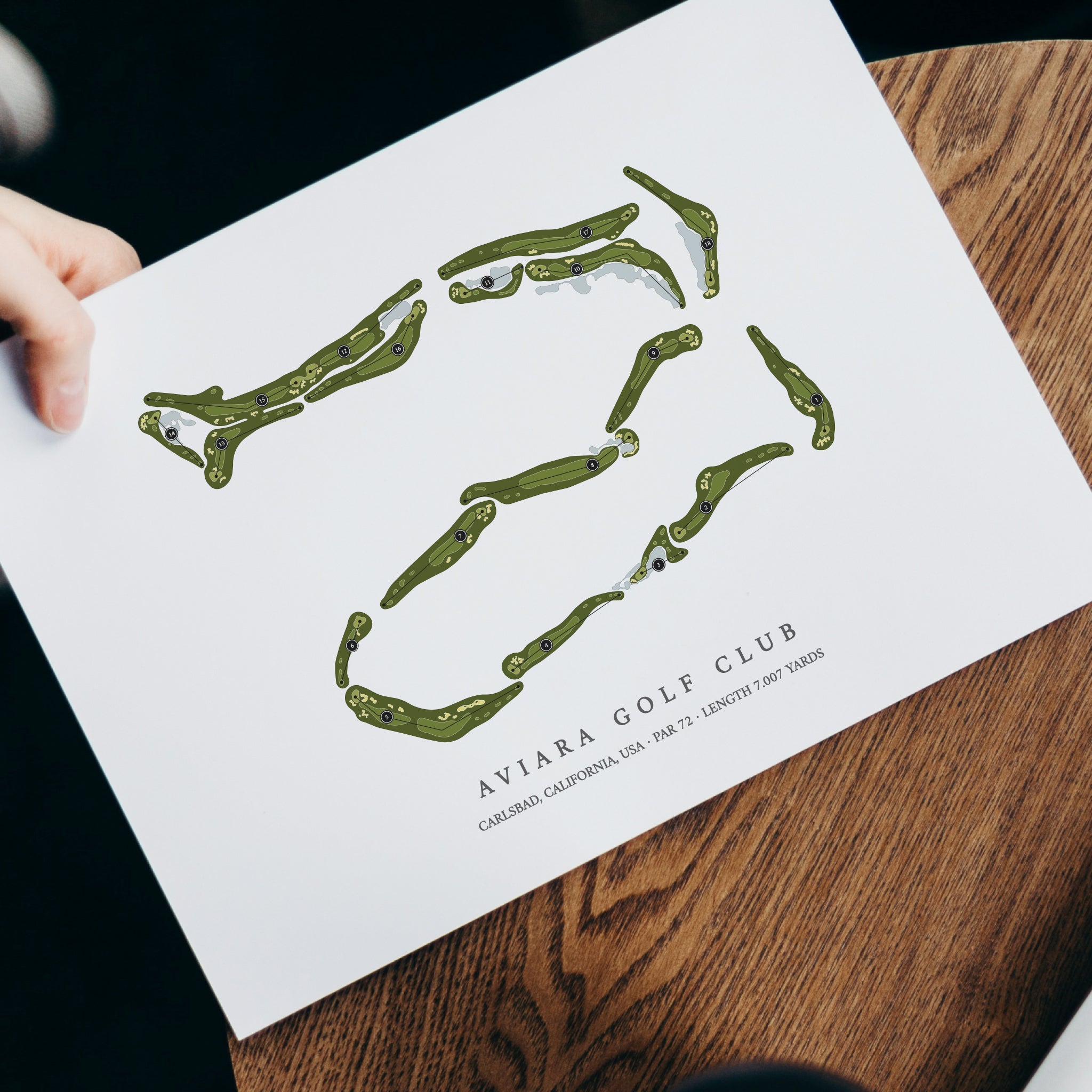 Aviara Golf Club | Golf Course Map | With Laptop