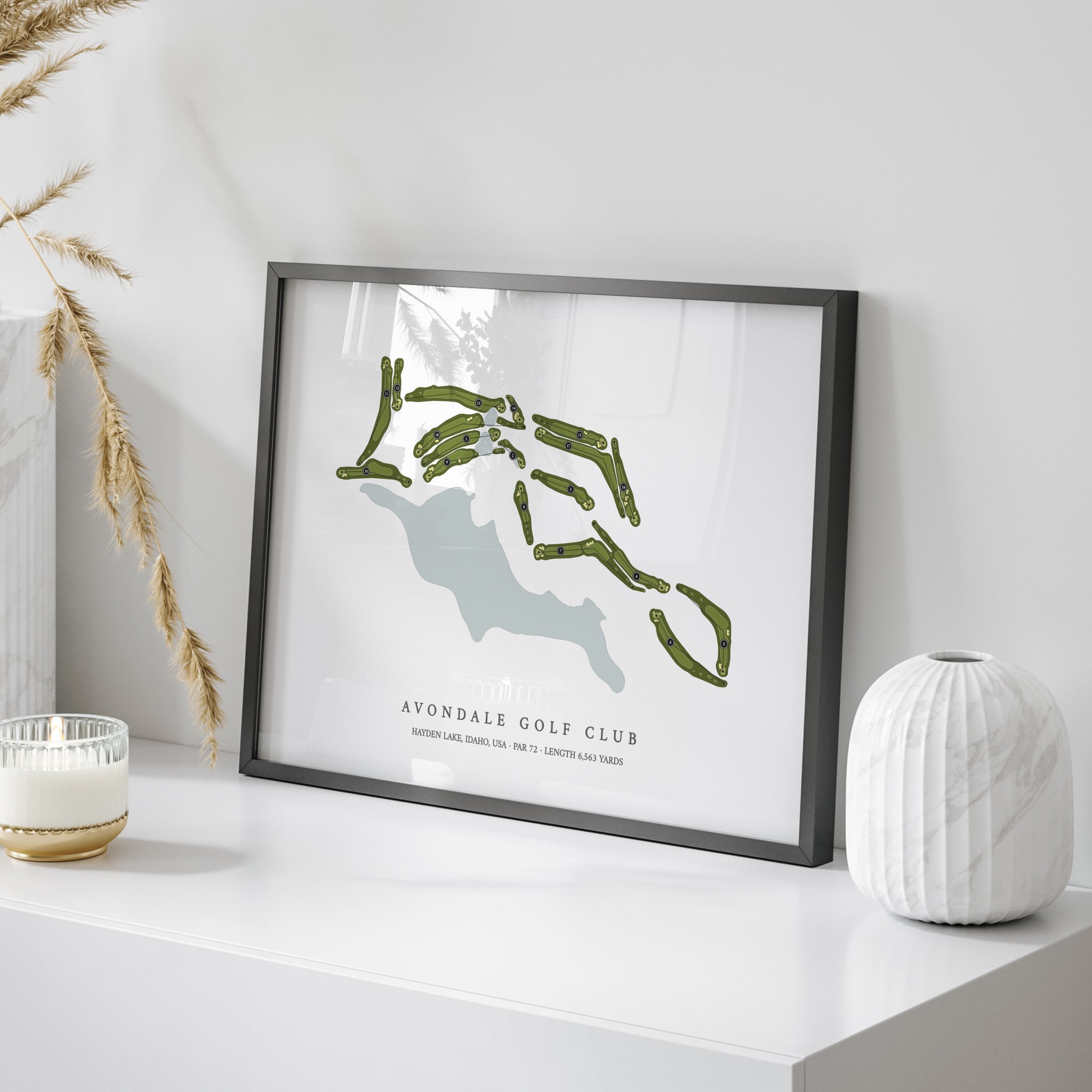 Avondale Golf Club | Golf Course Print | On Table