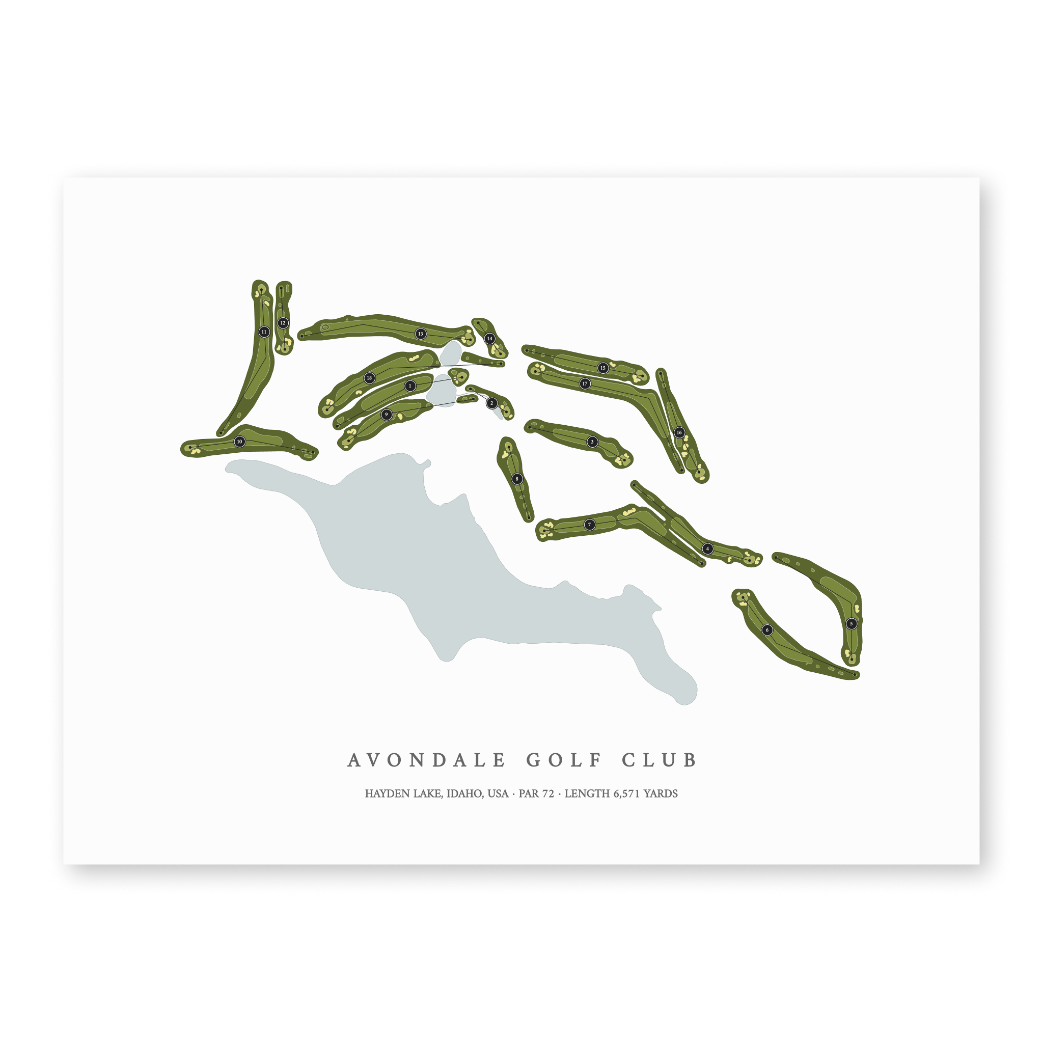 Avondale Golf Club | Golf Course Print | Unframed