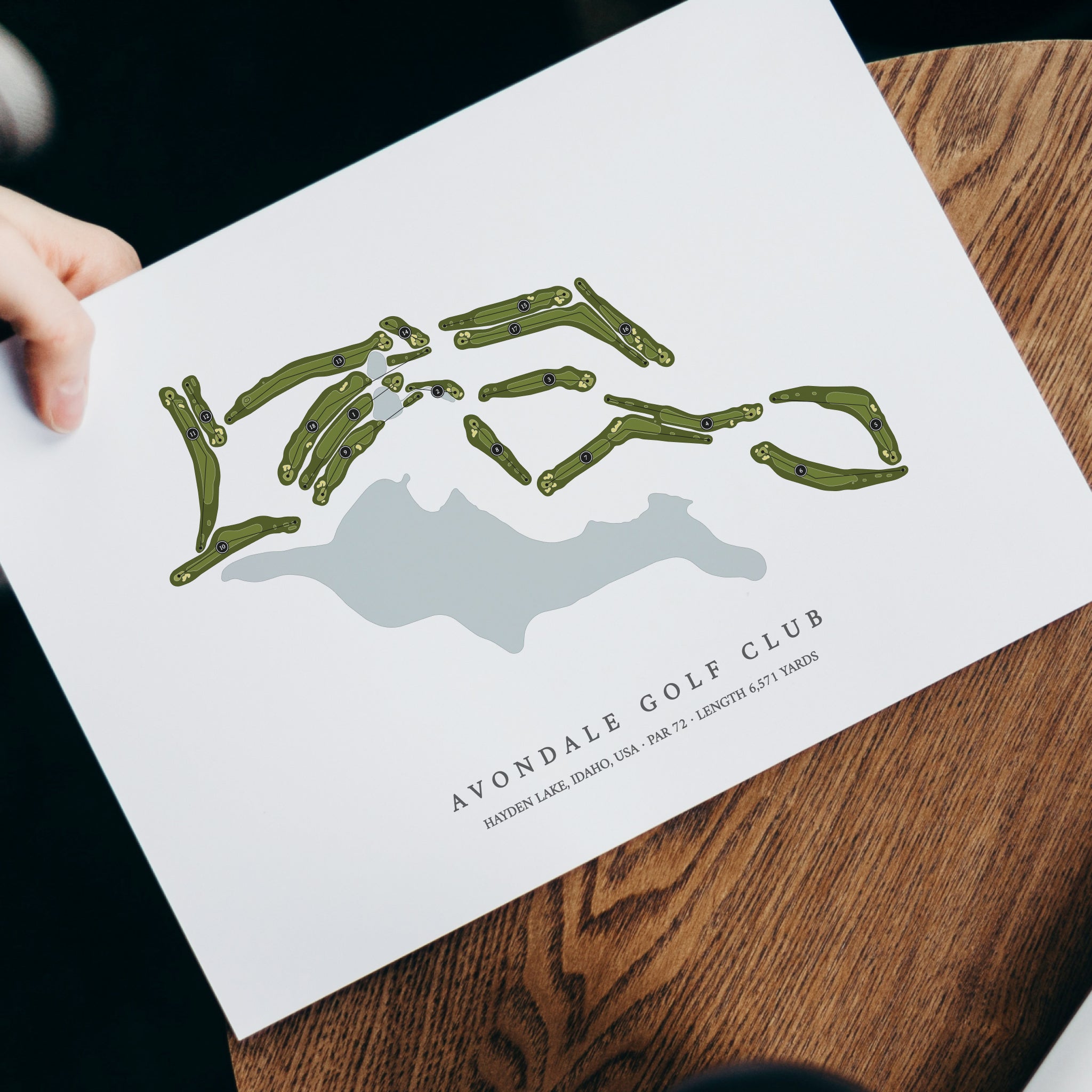 Avondale Golf Club | Golf Course Print | With Laptop