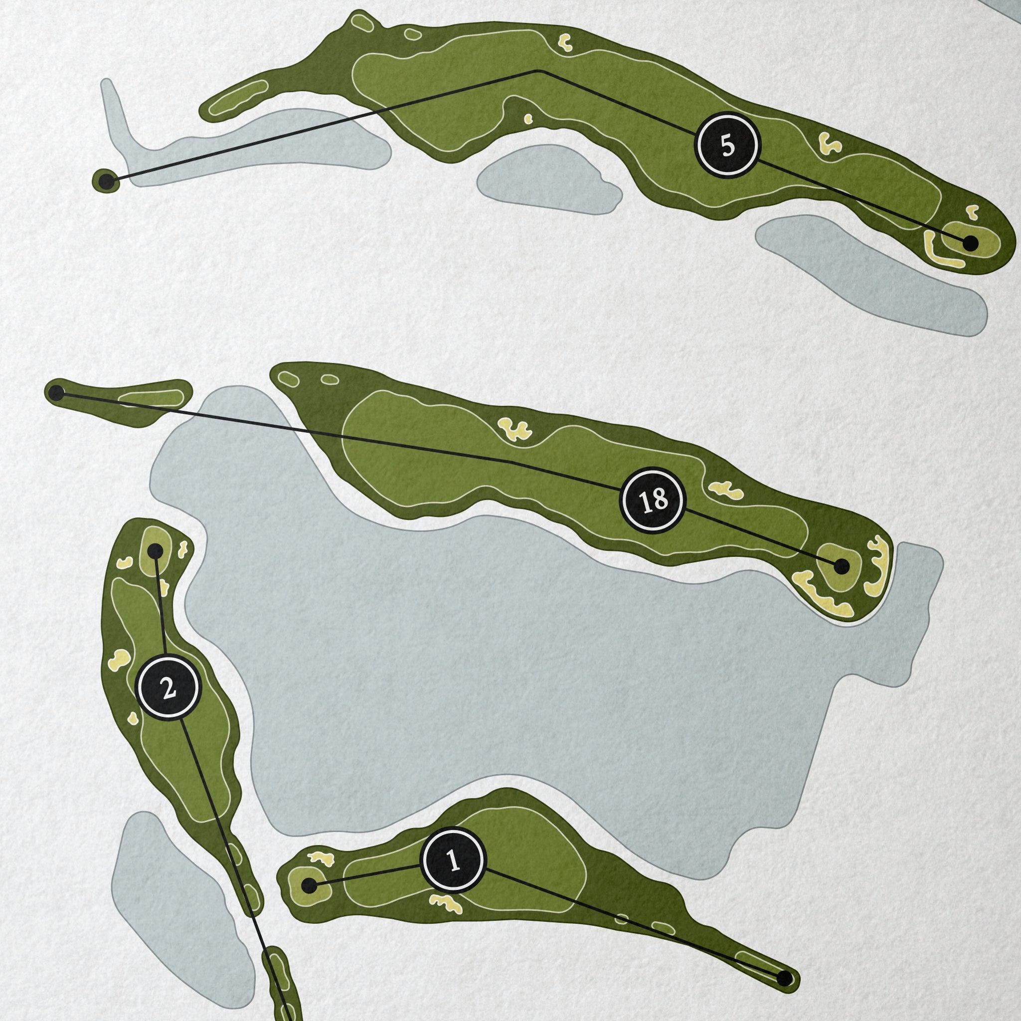 Babcock National | Golf Course Print | Close Up