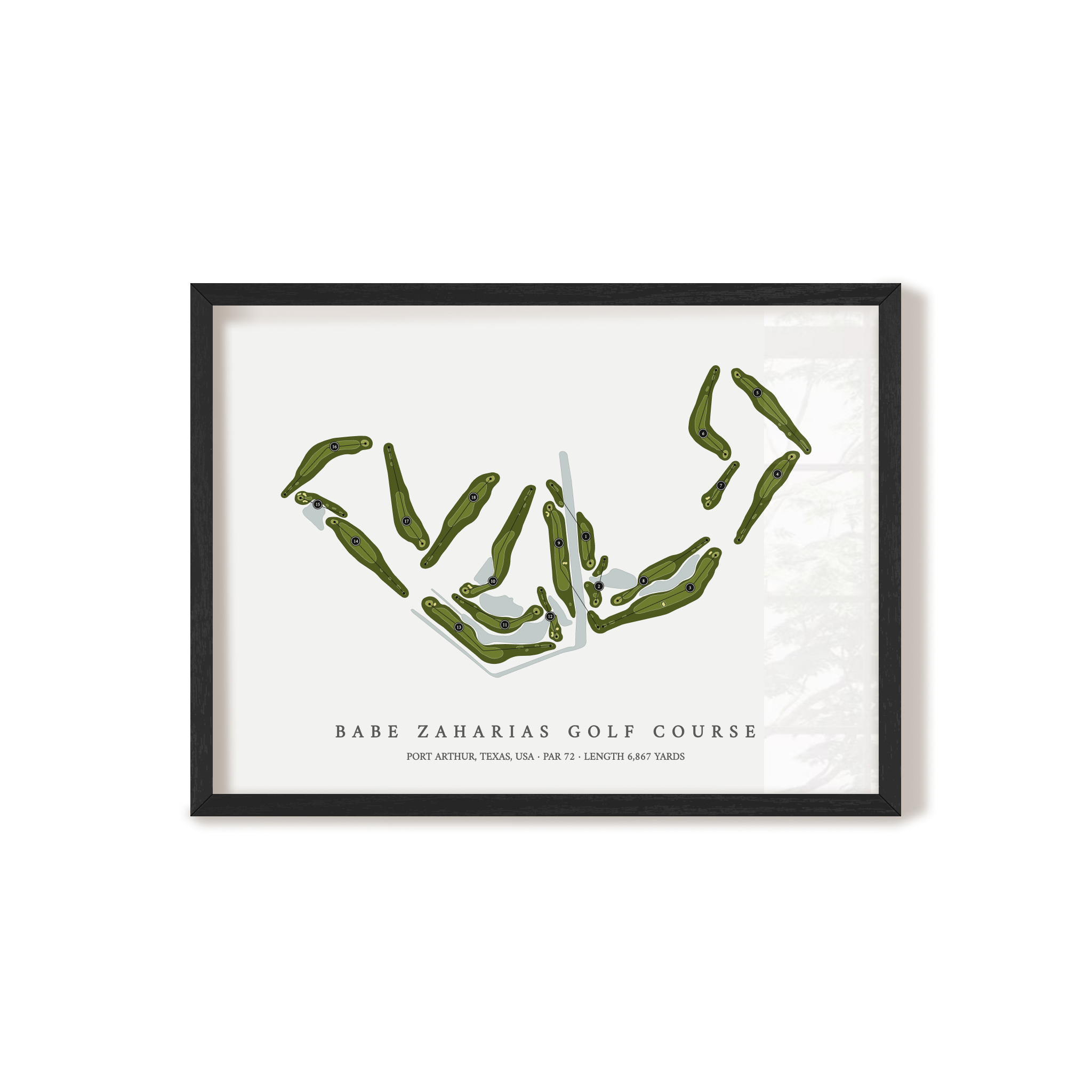 Babe Zaharias Golf Course | Golf Course Print | Black Frame