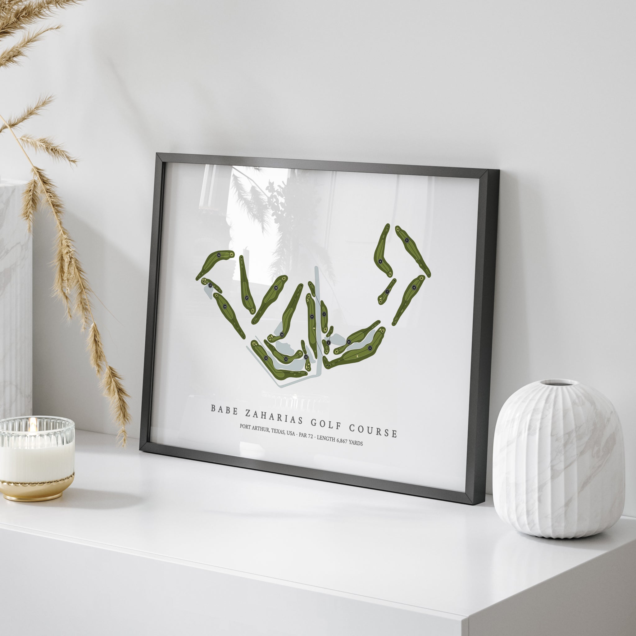 Babe Zaharias Golf Course | Golf Course Print | On Table