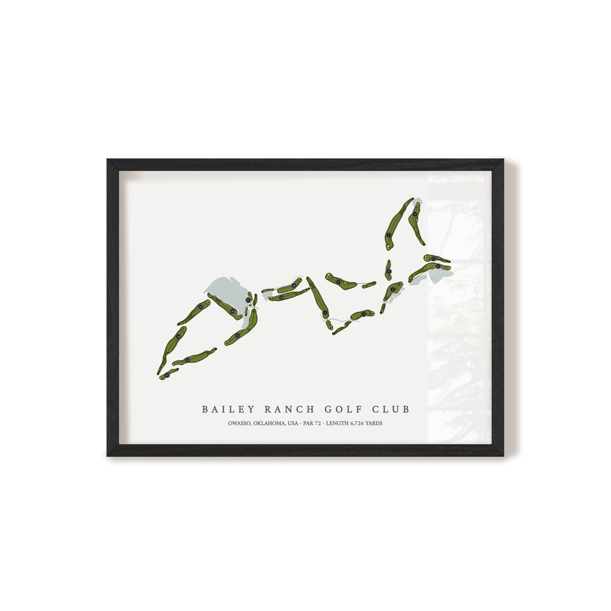 Bailey Ranch Golf Club | Golf Course Map | Black Frame