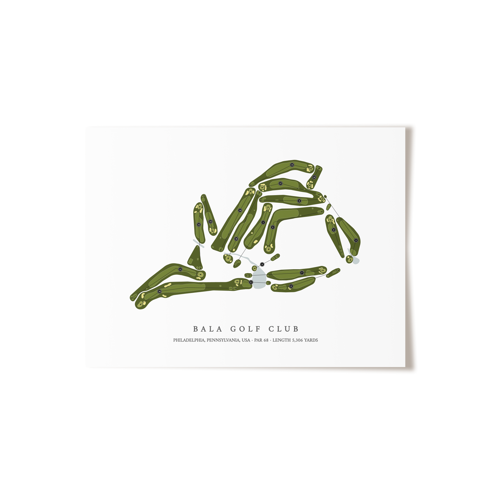 Bala Golf Club | Golf Course Map | Unframed