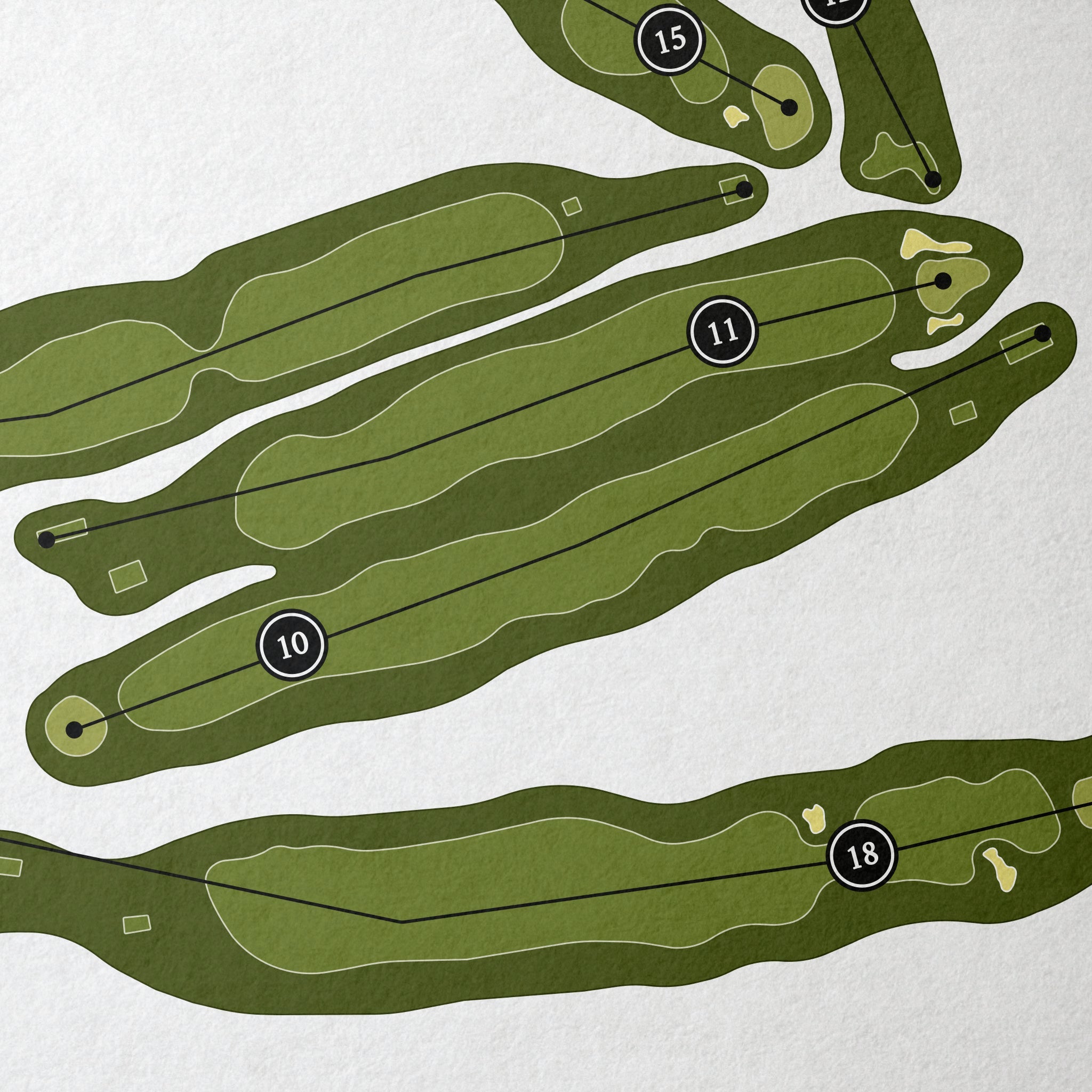 Bald Peak Colony Club | Golf Course Print | Close Up