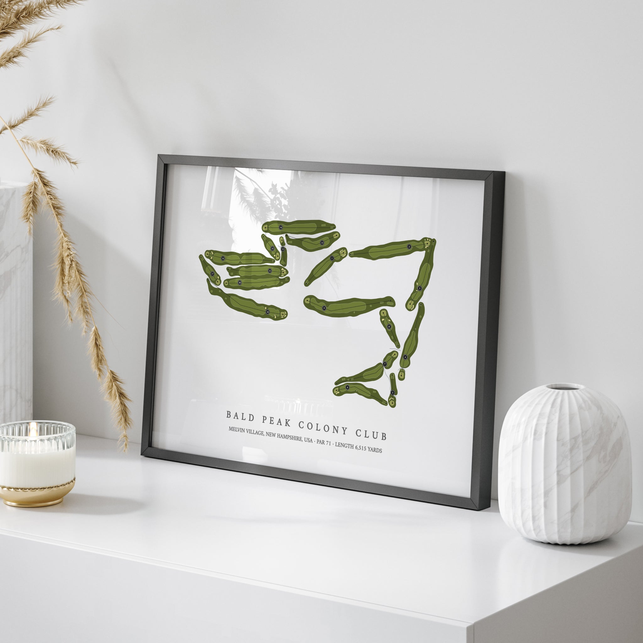 Bald Peak Colony Club | Golf Course Print | On Table