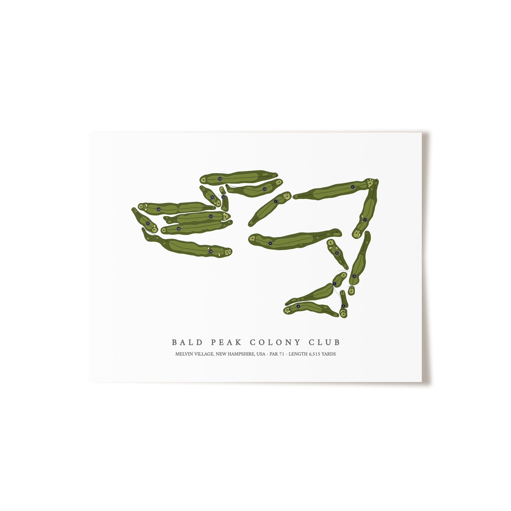 Bald Peak Colony Club | Golf Course Print | Unframed