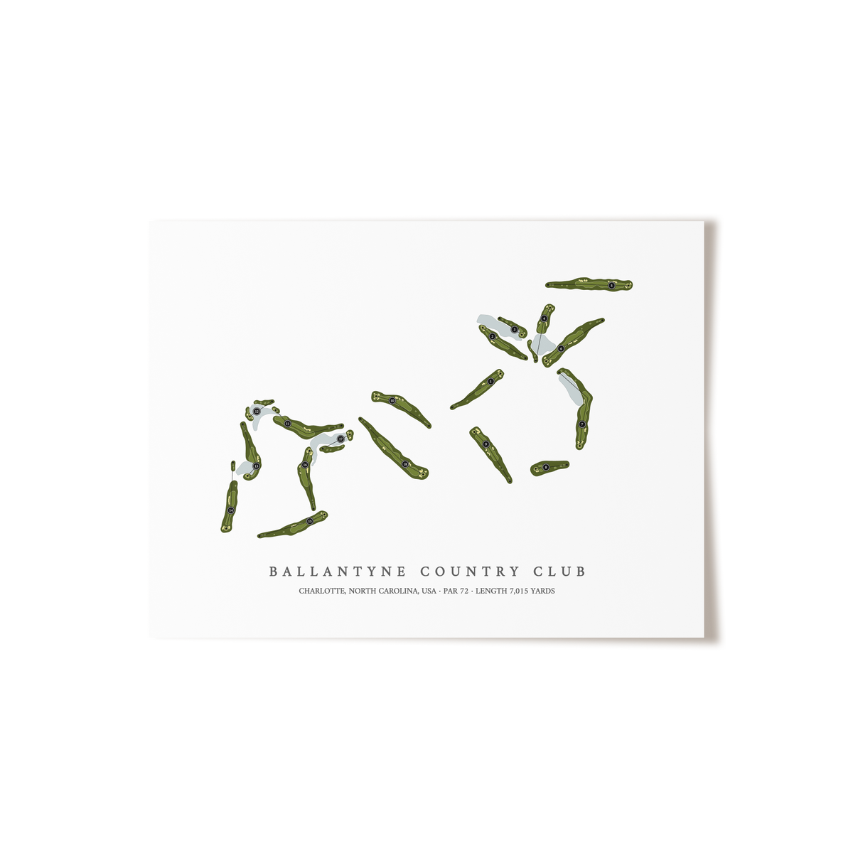 Ballantyne Country Club | Golf Course Map | Unframed