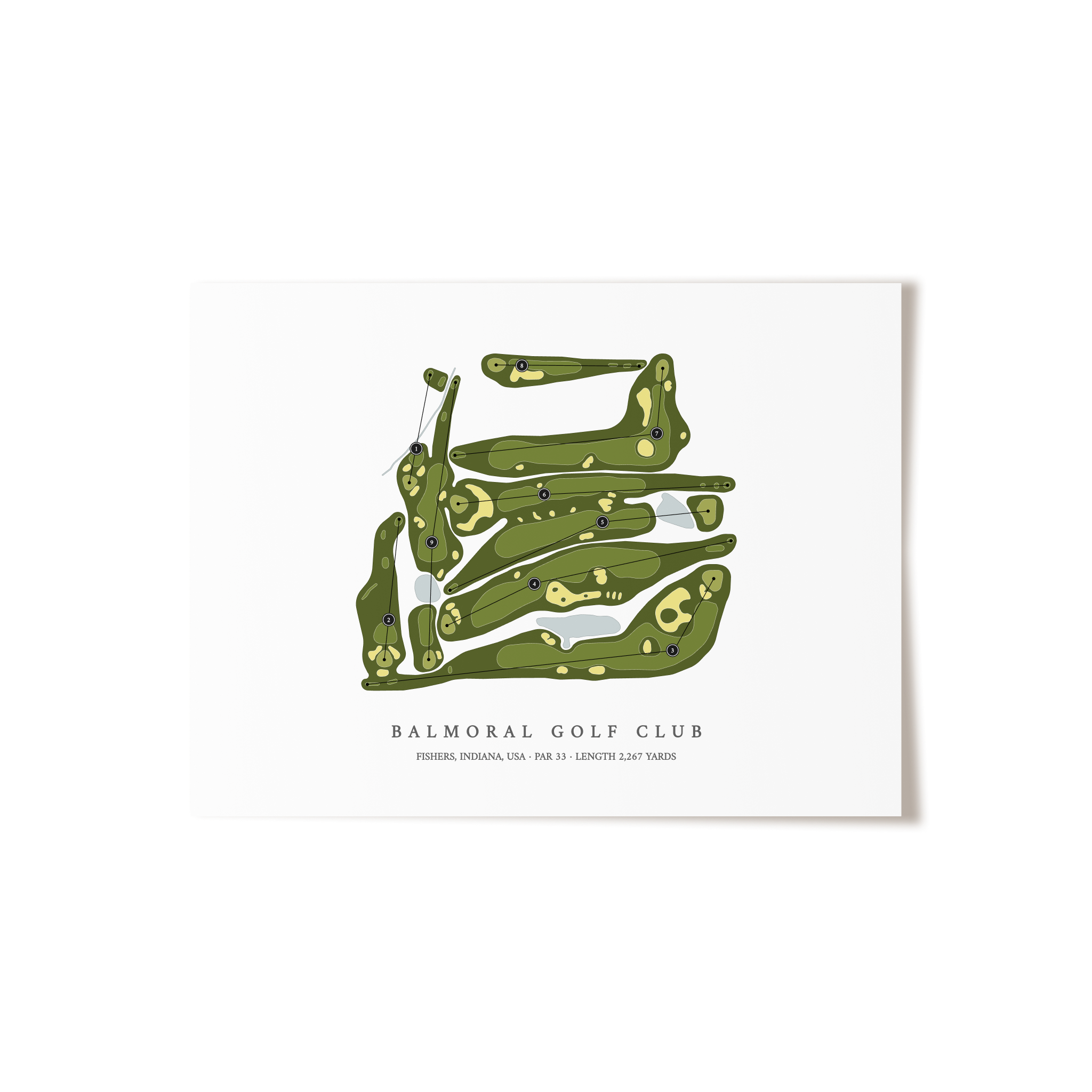 Balmoral Golf Club | Golf Course Map | Unframed