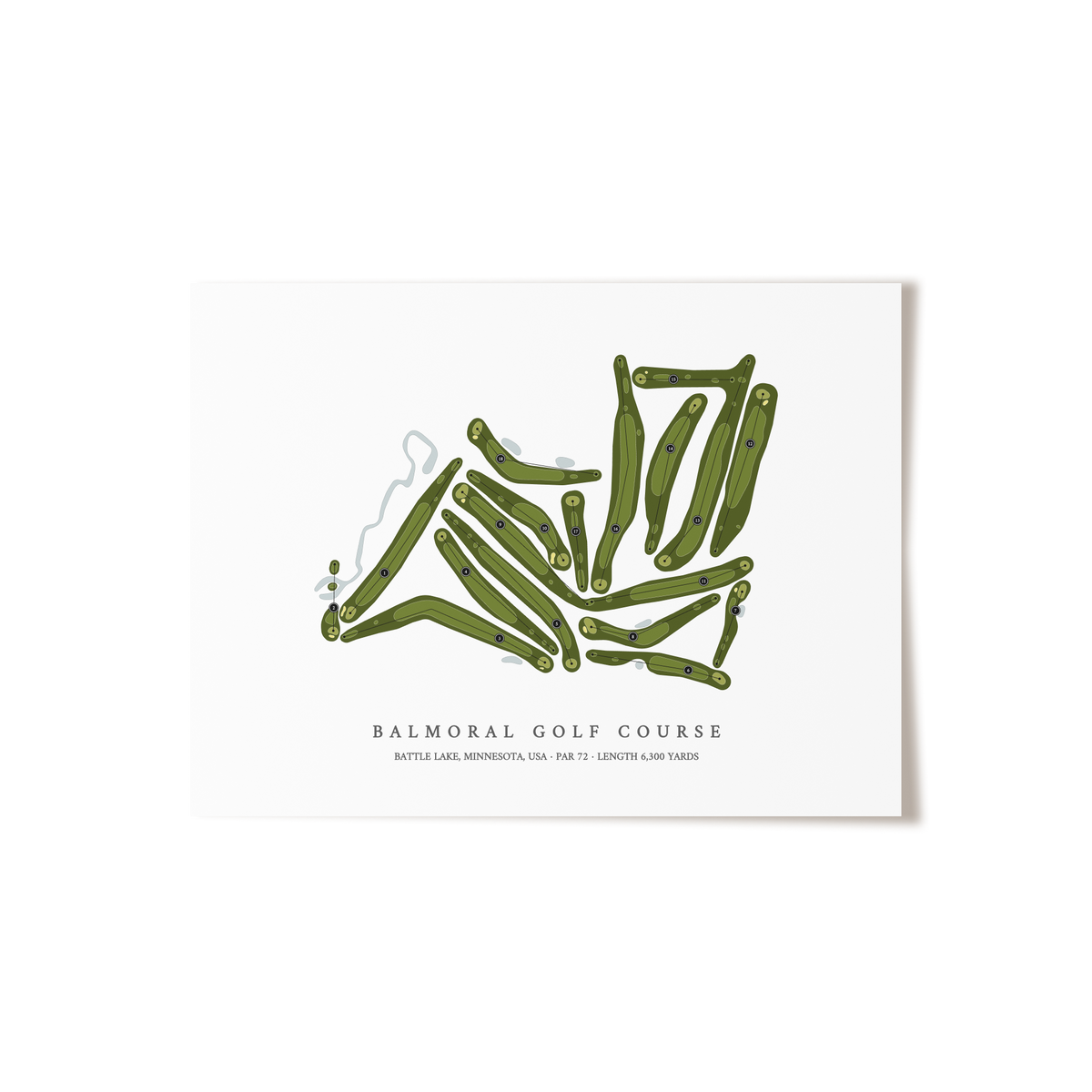 Balmoral Golf Course | Golf Course Map | Unframed